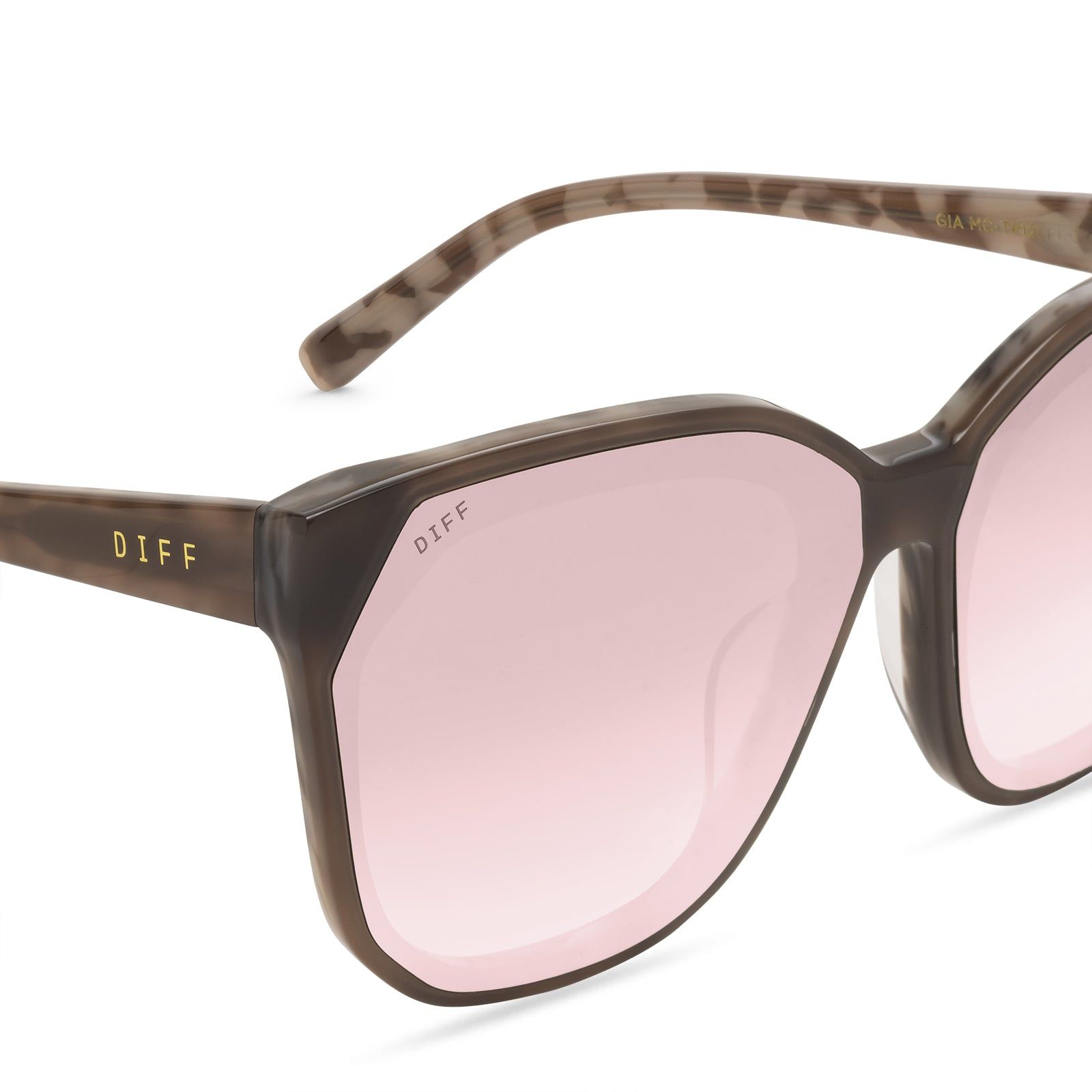 GIA - MOCHA TORTOISE + TAUPE MIRROR SUNGLASSES sold by Diff Eyewear product image thumbnail 3