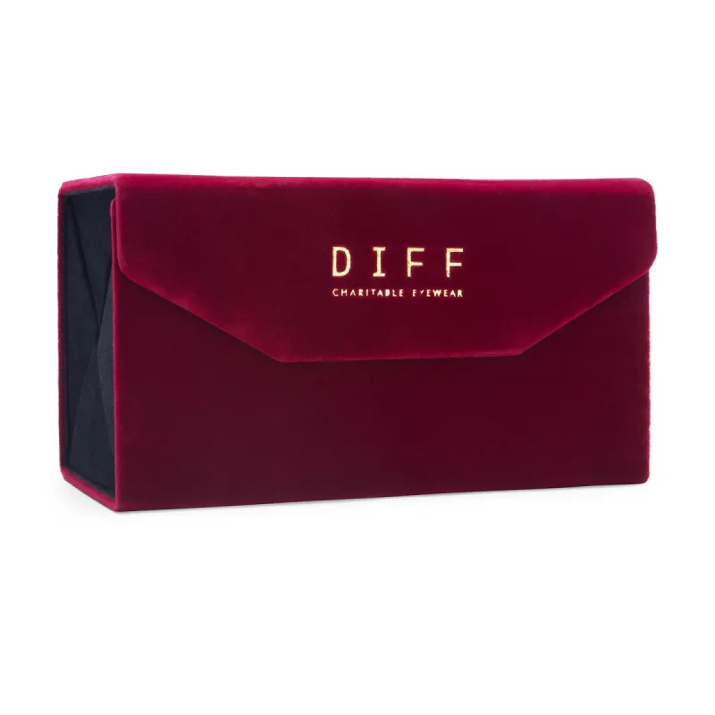 4 PAIR TRAVEL CASE - VELVET WINE sold by Diff Eyewear