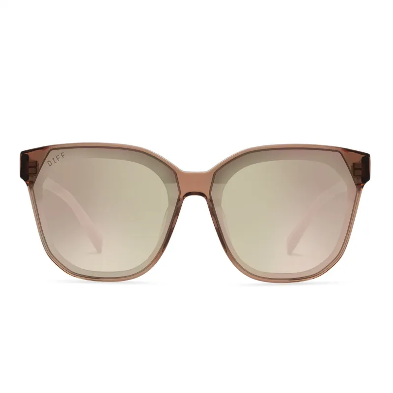 GIA - CAFÉ OLE + TAUPE FLASH SUNGLASSES sold by Diff Eyewear