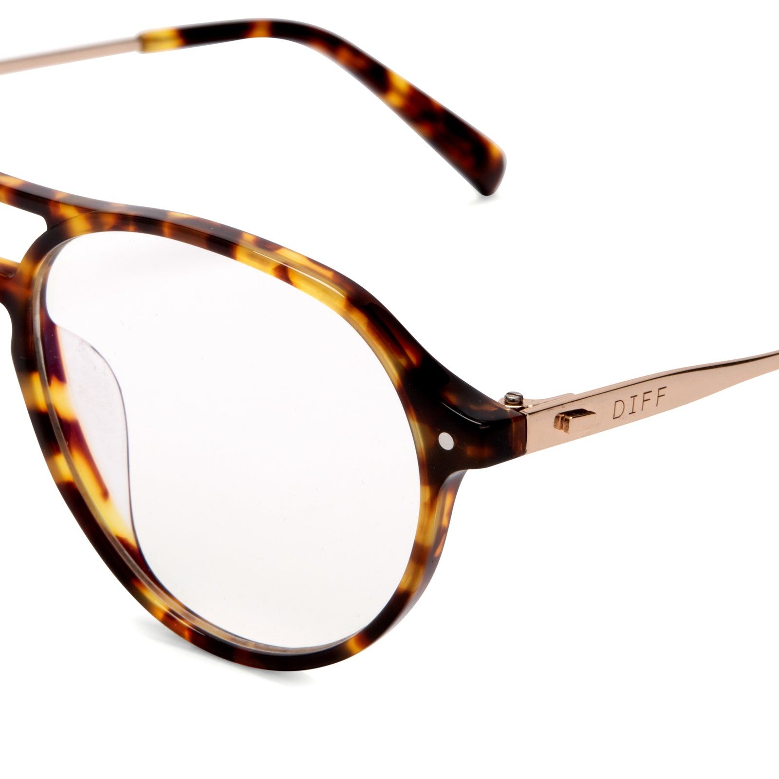 MILLER - AMBER TORTOISE + BLUE LIGHT TECHNOLOGY GLASSES sold by Diff Eyewear product image thumbnail 4