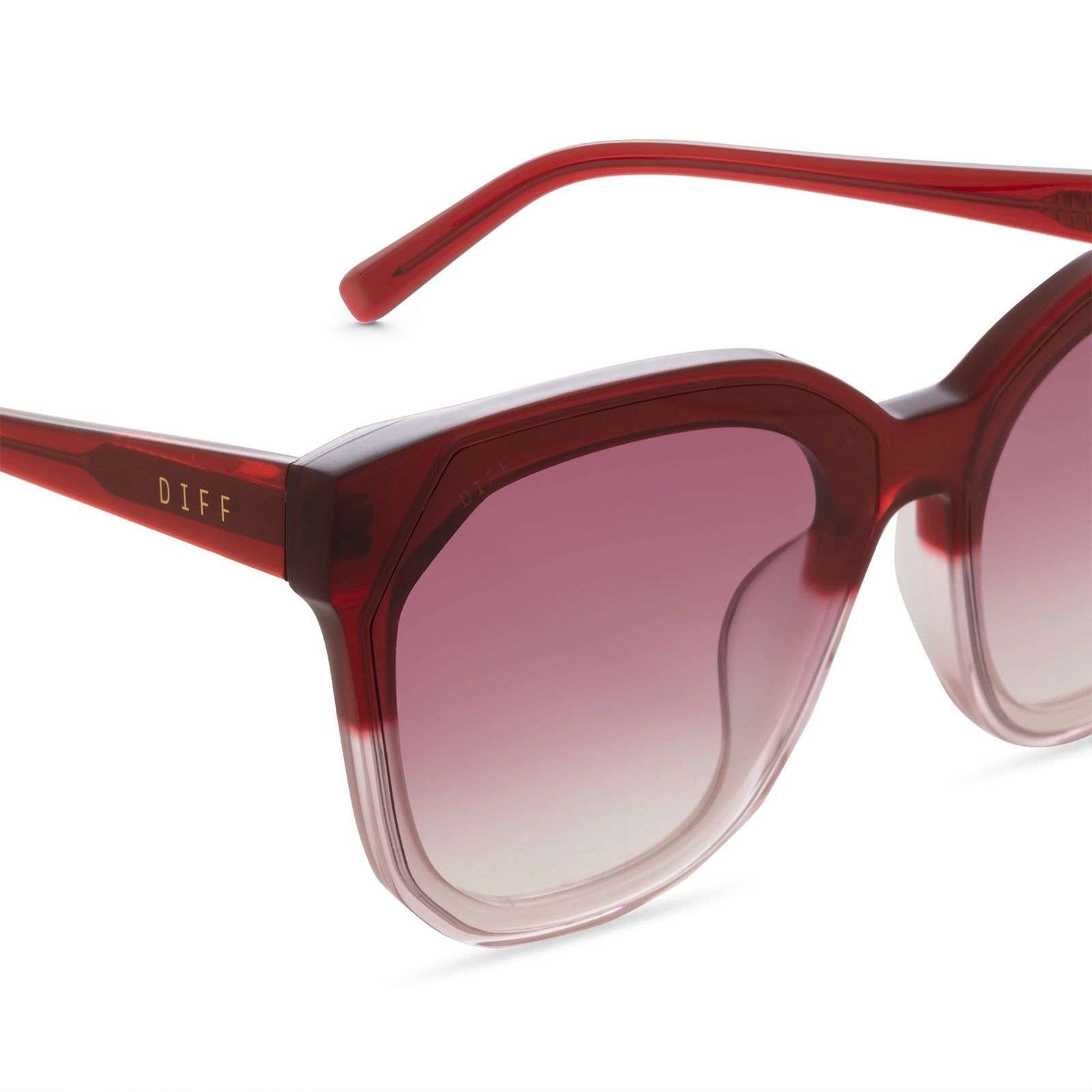 GIA - ROSEWOOD OMBRE + WINE GRADIENT SUNGLASSES sold by Diff Eyewear product image thumbnail 3