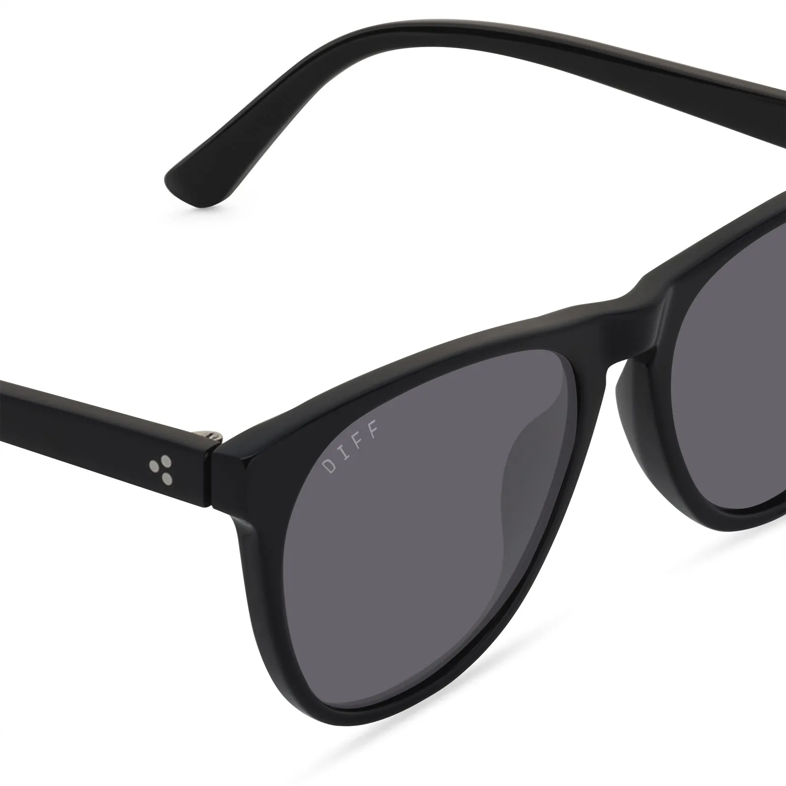 DARREN - BLACK + GREY POLARIZED SUNGLASSES sold by Diff Eyewear product image thumbnail 4