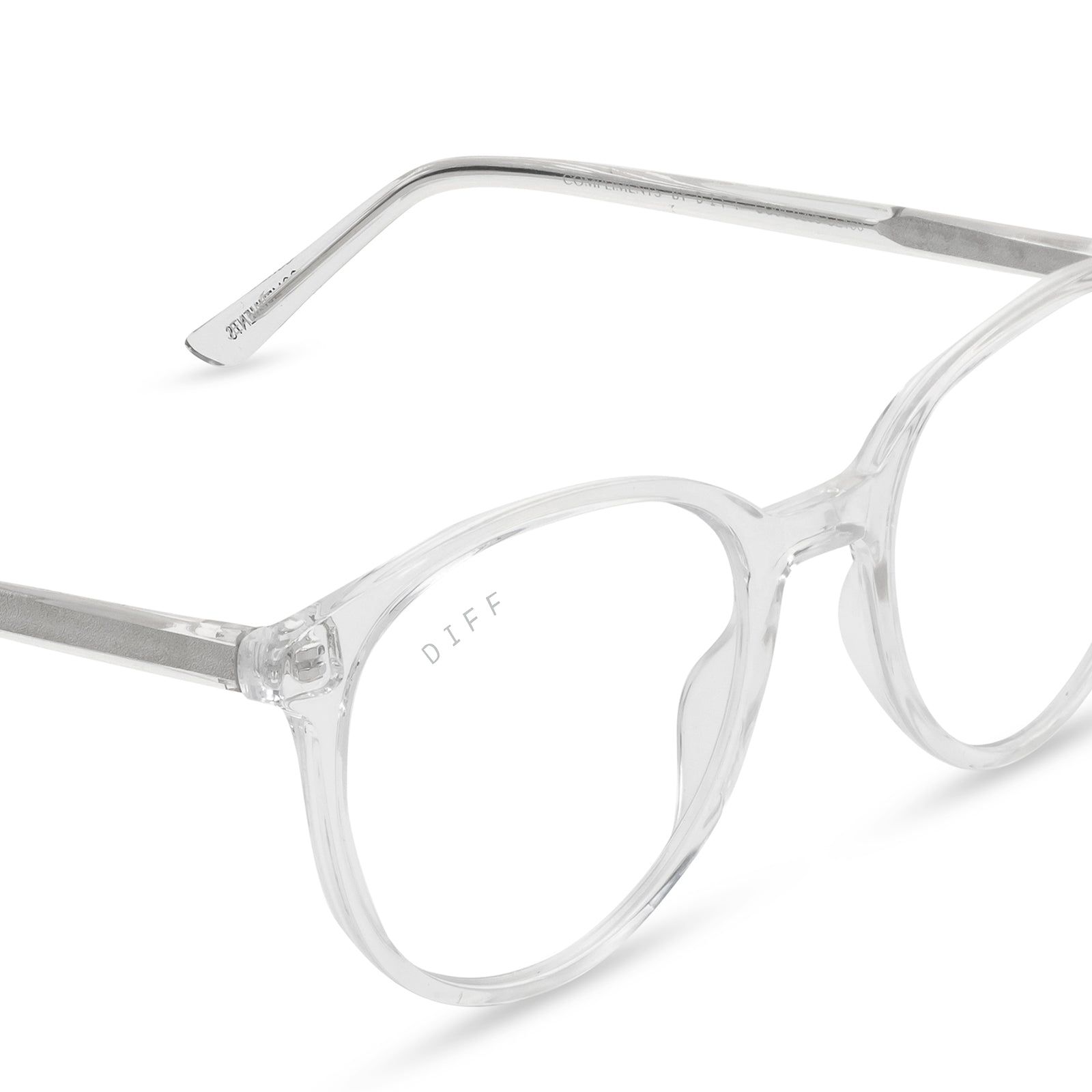 JEANNE - CLEAR CRYSTAL + BLUE LIGHT TECHNOLOGY GLASSES sold by Diff Eyewear product image thumbnail 4