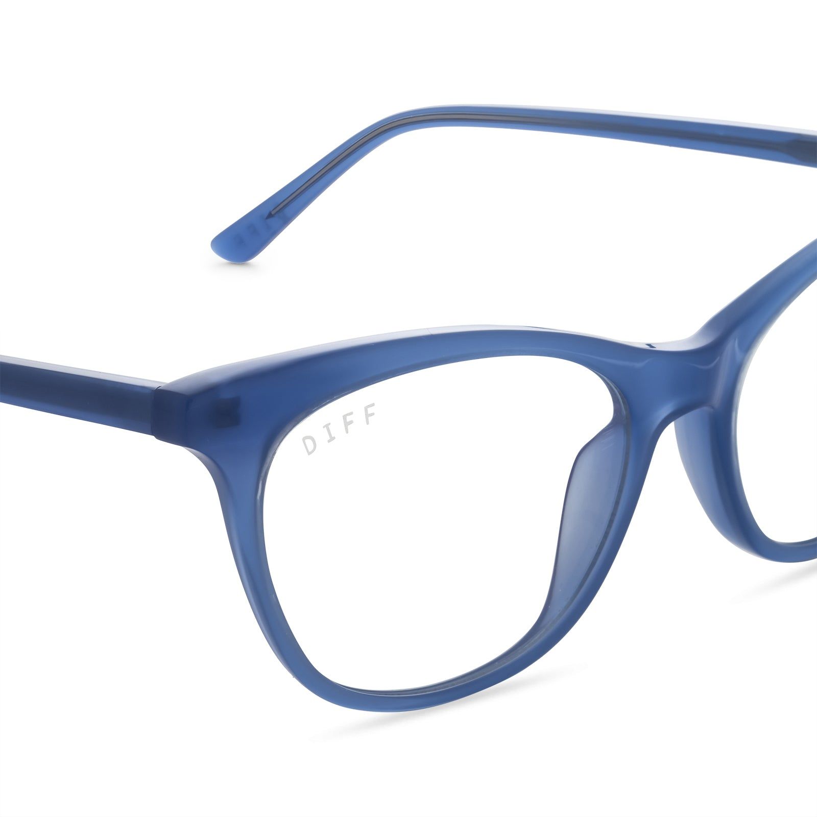 JADE - AEGEAN BLUE CRYSTAL + CLEAR GLASSES sold by Diff Eyewear product image thumbnail 3