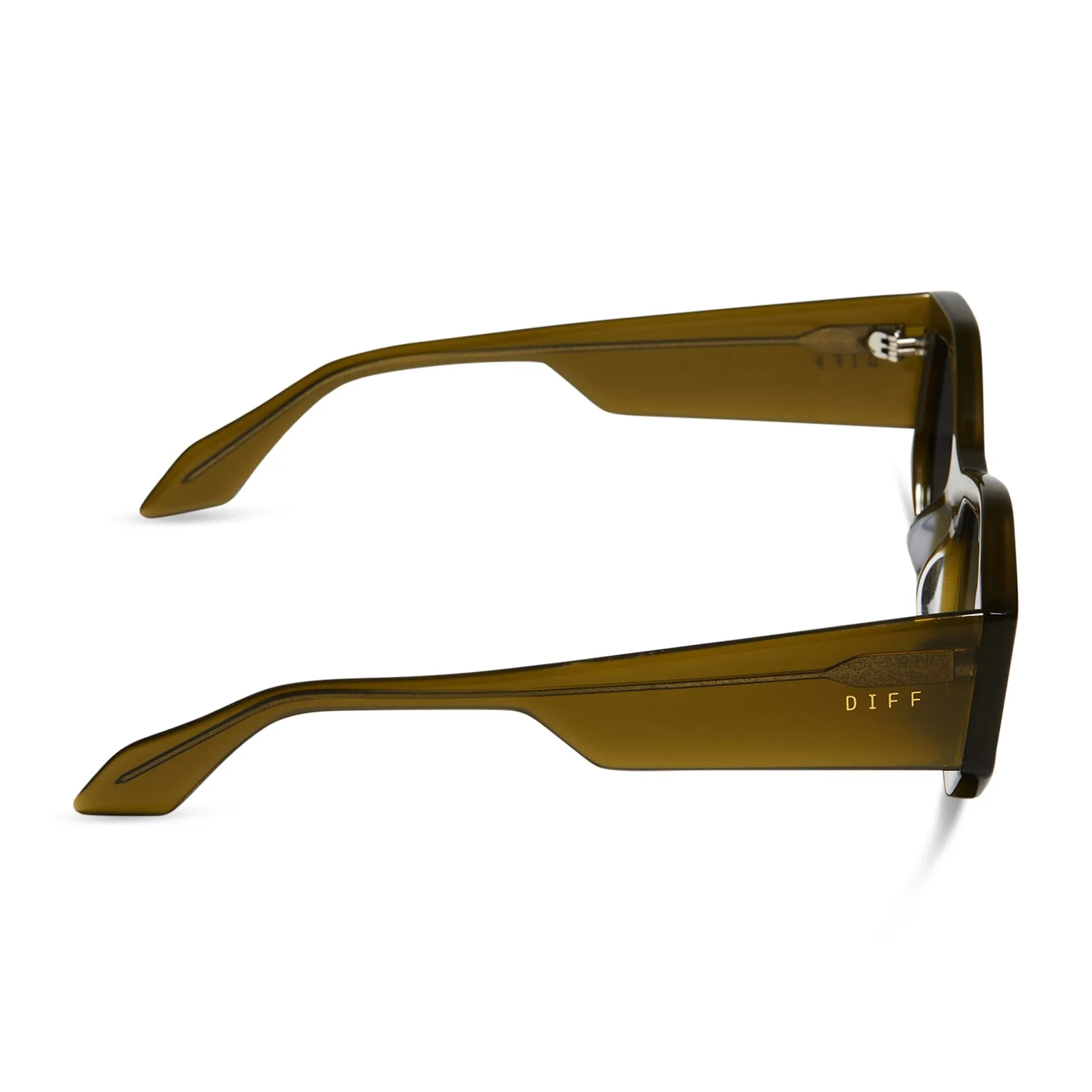 ZOE - RICH OLIVE + GREY SUNGLASSES sold by Diff Eyewear product image thumbnail 3