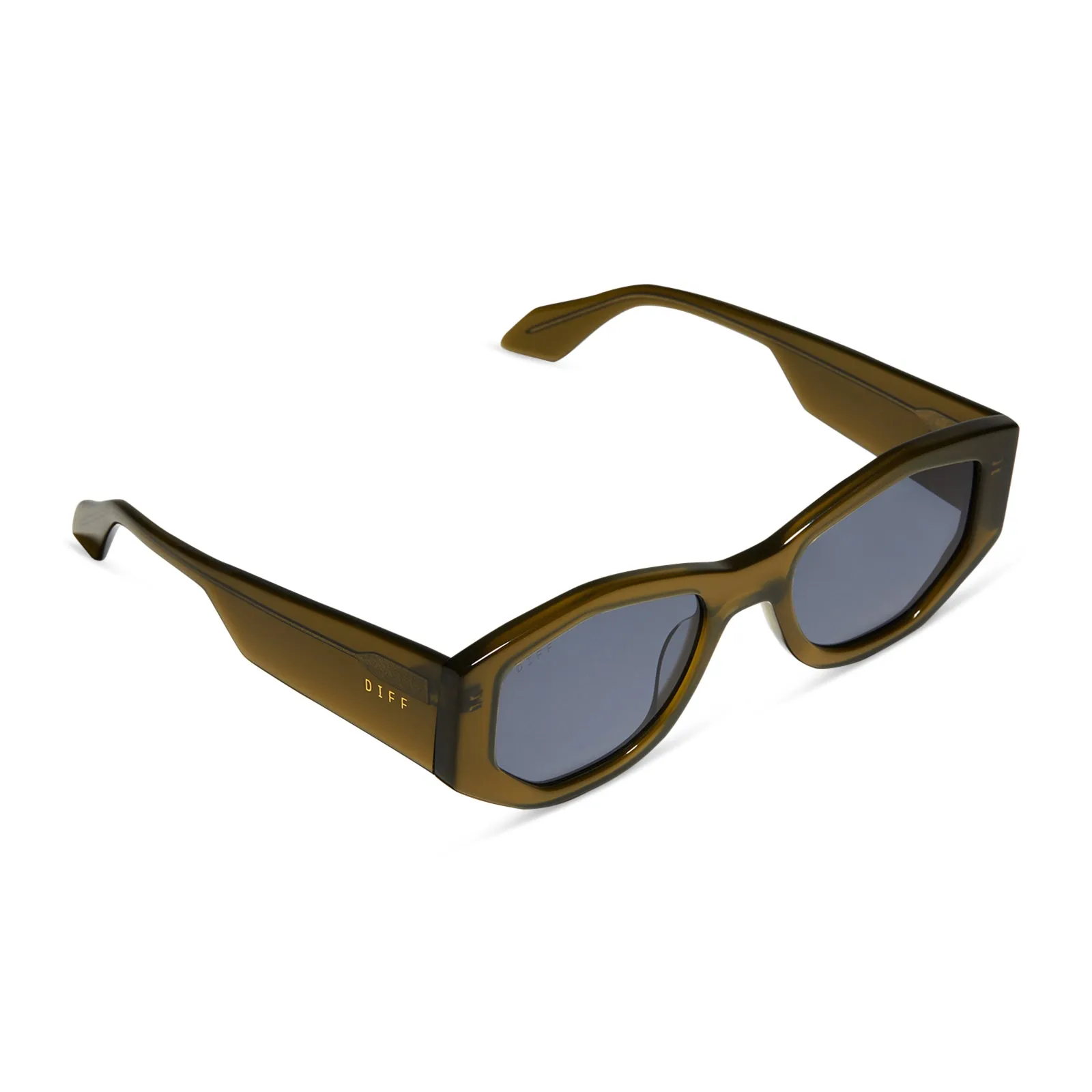 ZOE - RICH OLIVE + GREY SUNGLASSES sold by Diff Eyewear product image thumbnail 4