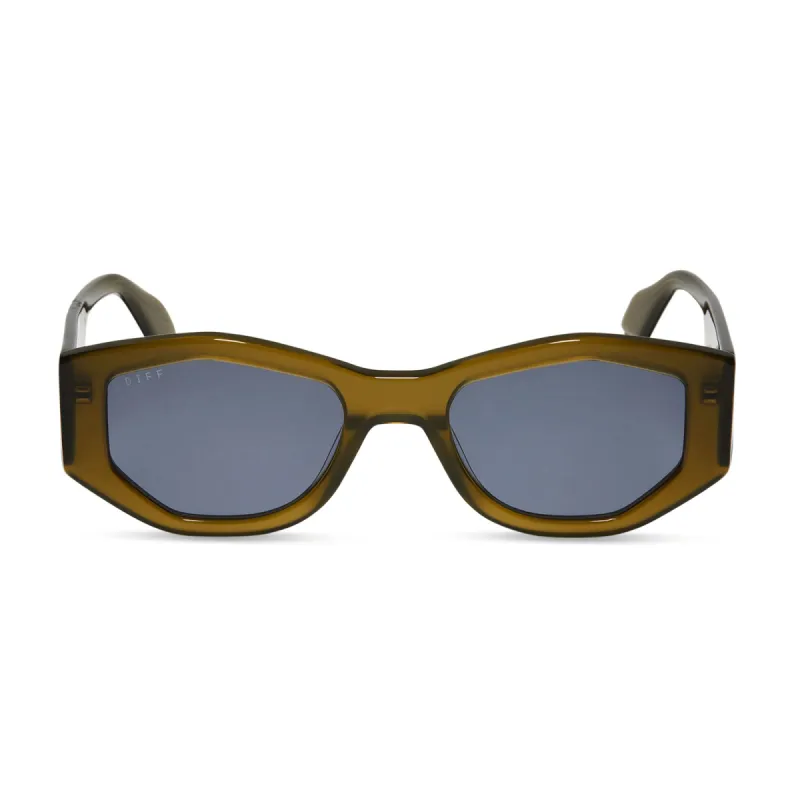 ZOE - RICH OLIVE + GREY SUNGLASSES sold by Diff Eyewear