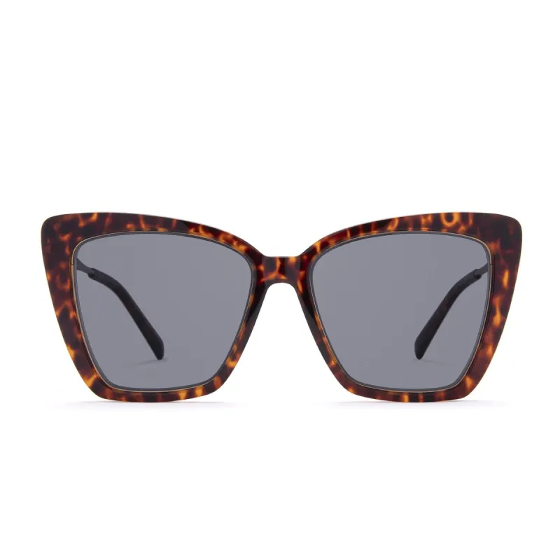 BECKY IV - WILDCAT LEOPARD + GREY SUNGLASSES sold by Diff Eyewear