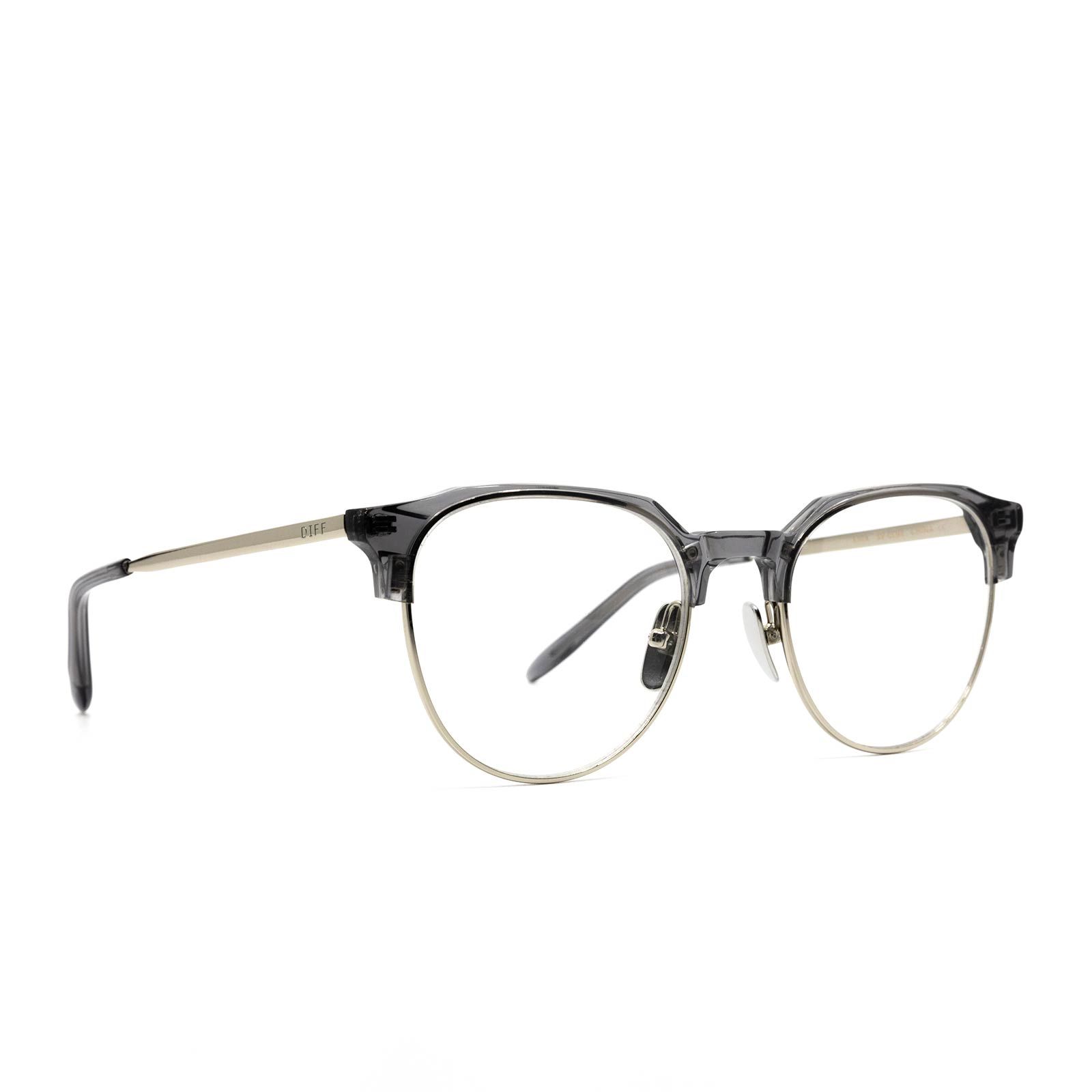 KIRA - SILVER SMOKE + BLUE LIGHT TECHNOLOGY CLEAR GLASSES sold by Diff Eyewear product image thumbnail 2