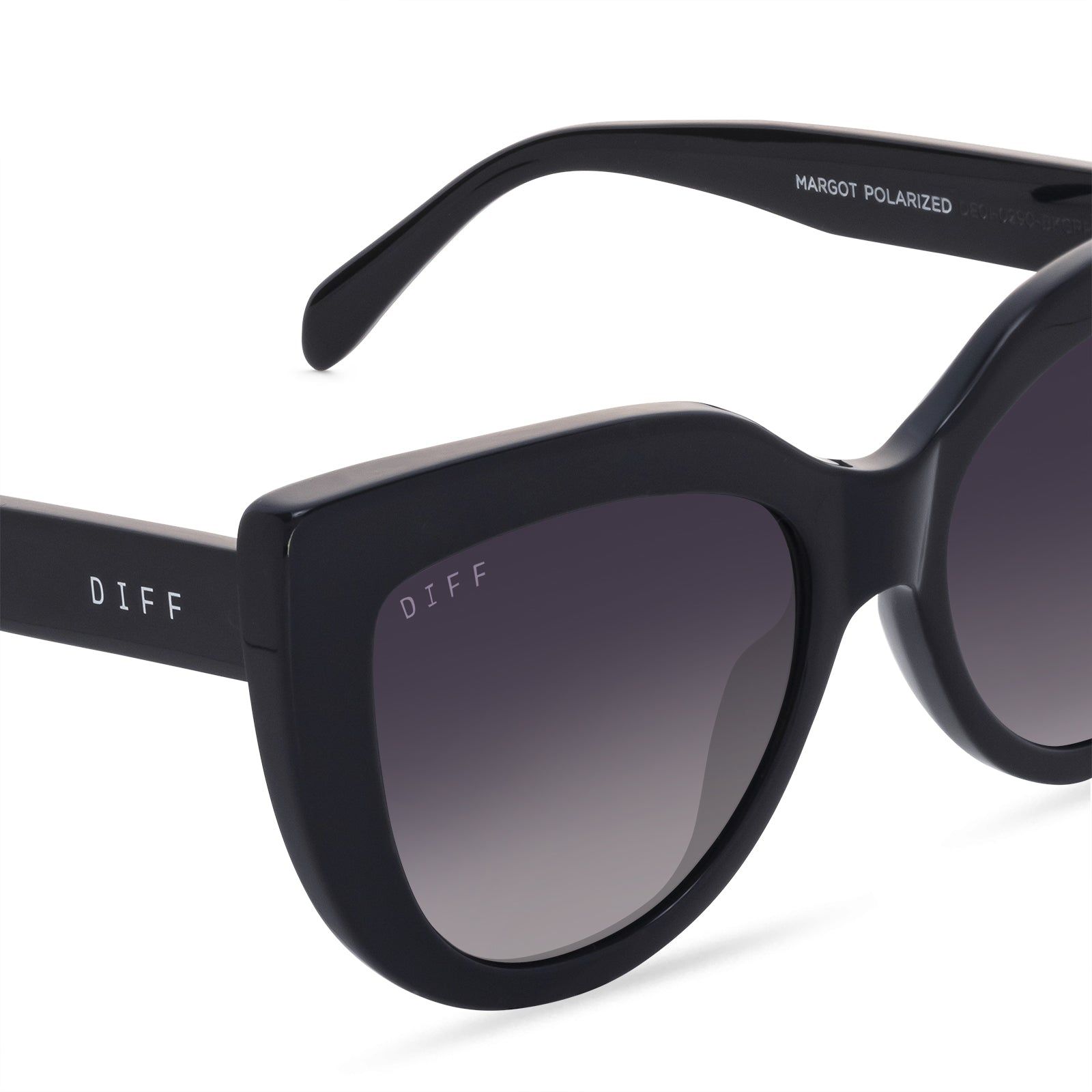 MARGOT - BLACK + GREY SUNGLASSES sold by Diff Eyewear product image thumbnail 3