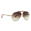 PATRICIA NASH - GLORIA + CAMPARI CRYSTAL + DARK BROWN GRADIENT SUNGLASSES sold by Diff Eyewear