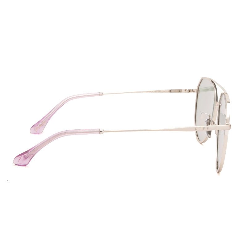 JESSIE JAMES DECKER - DASH + BRUSHED SILVER + PURPLE FLASH POLARIZED SUNGLASSES sold by Diff Eyewear product image thumbnail 3