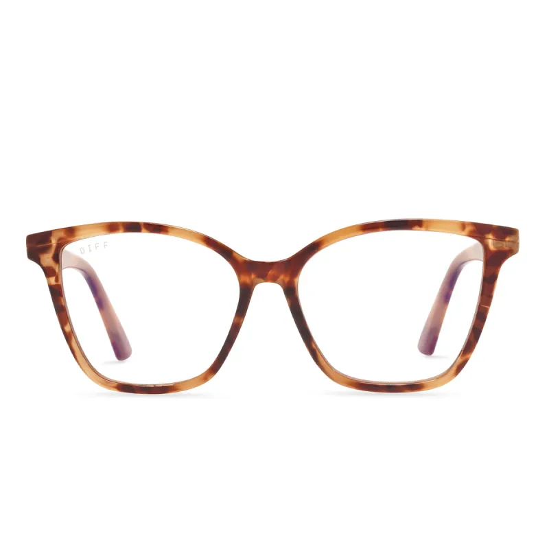 LEAH - SOLSTICE TORTOISE + BLUE LIGHT READERS sold by Diff Eyewear