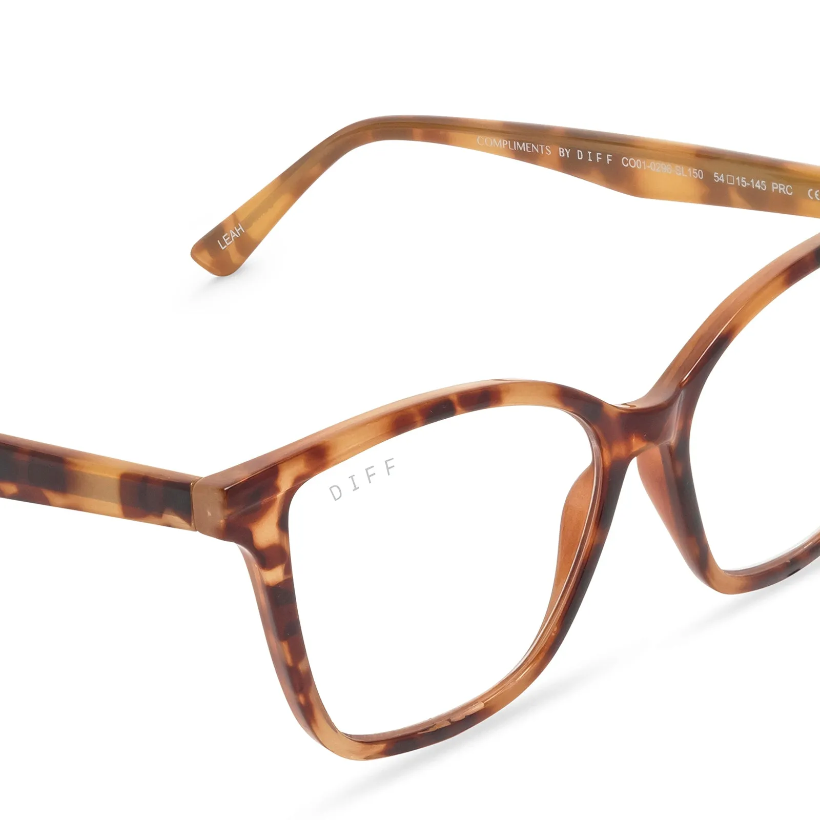 LEAH - SOLSTICE TORTOISE + BLUE LIGHT READERS sold by Diff Eyewear product image thumbnail 5