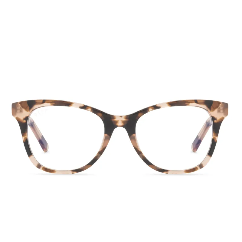 CARINA - HIMALAYAN TORTOISE + CLEAR GLASSES sold by Diff Eyewear