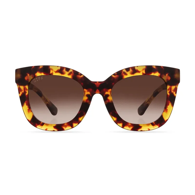 NOEMI - AMBER TORTOISE + BROWN GRADIENT SUNGLASSES sold by Diff Eyewear