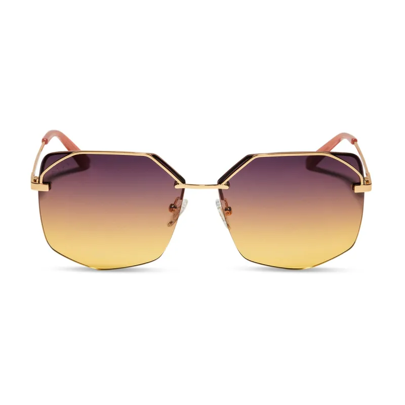 BREE - GOLD + INCA GRADIENT SUNGLASSES sold by Diff Eyewear