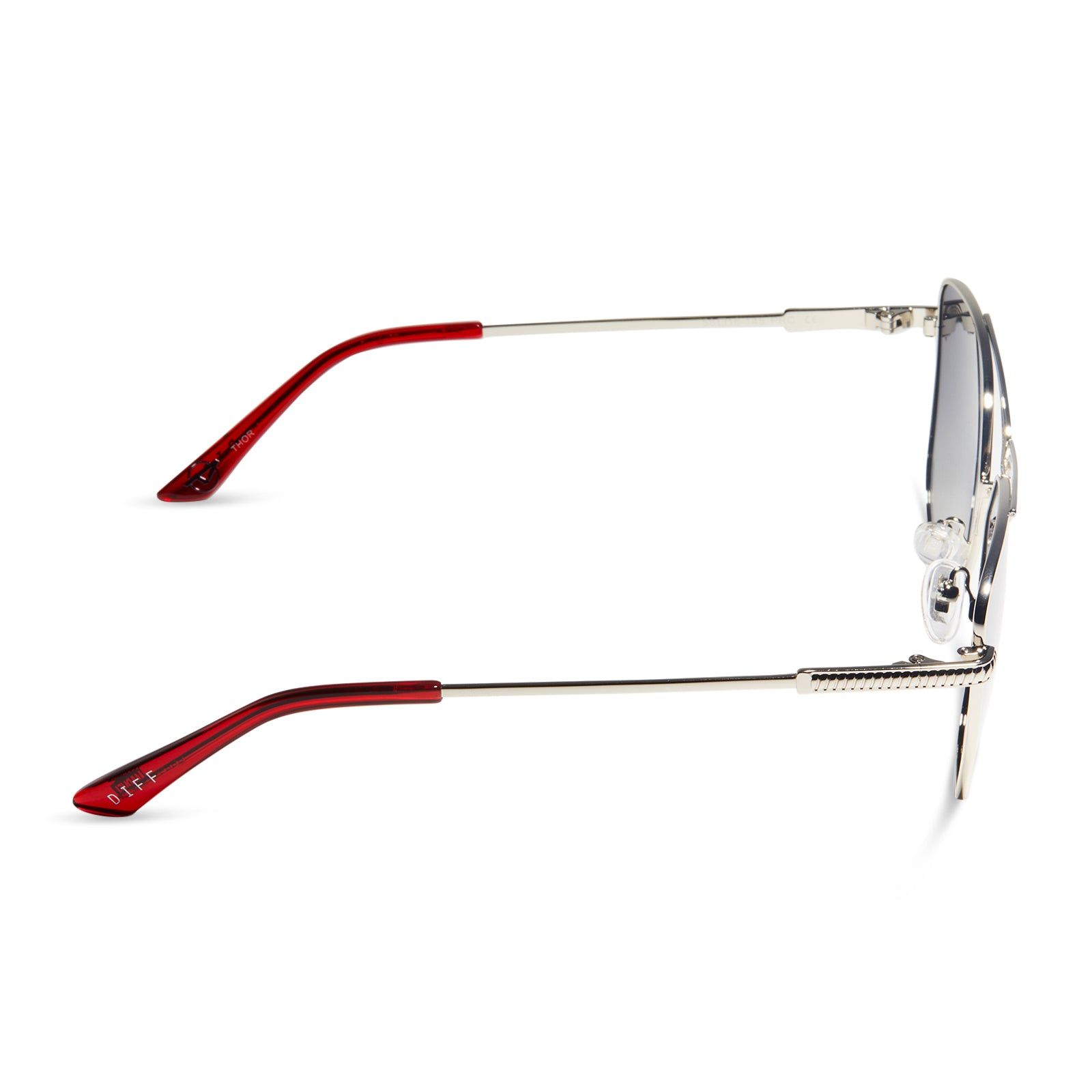 THOR - SILVER + GREY GRADIENT SILVER FLASH + POLARIZED SUNGLASSES sold by Diff Eyewear product image thumbnail 3