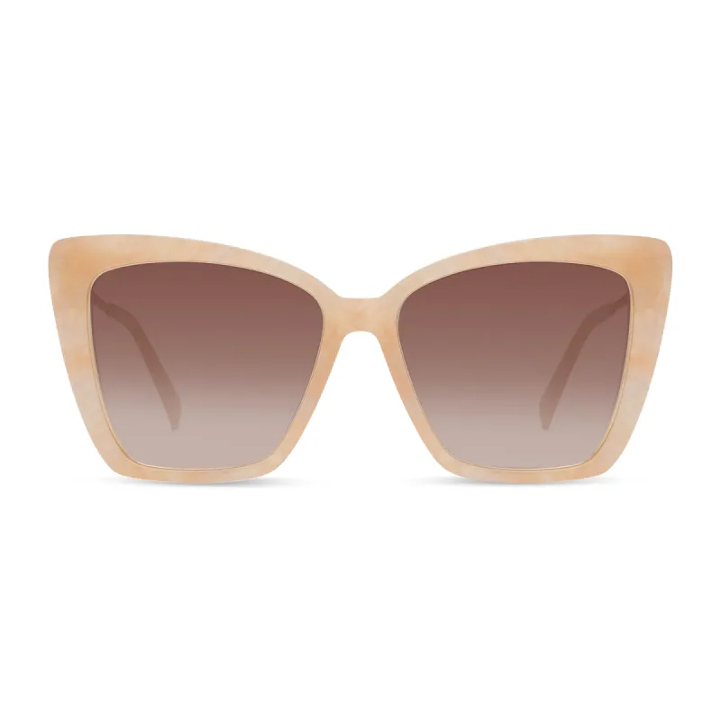 BECKY IV - CITRINE PEARL + BROWN GRADIENT SUNGLASSES sold by Diff Eyewear
