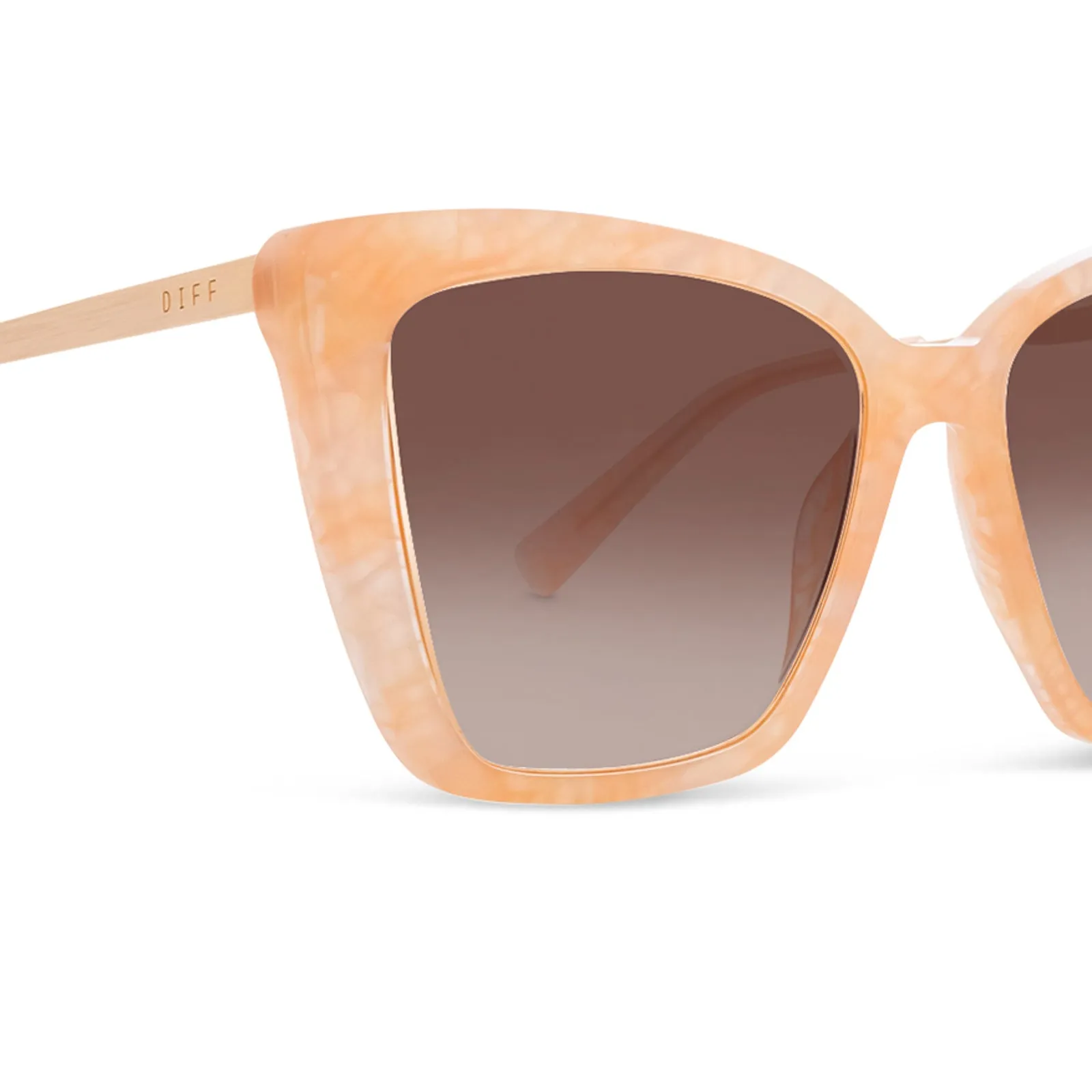 BECKY IV - CITRINE PEARL + BROWN GRADIENT SUNGLASSES sold by Diff Eyewear product image thumbnail 4