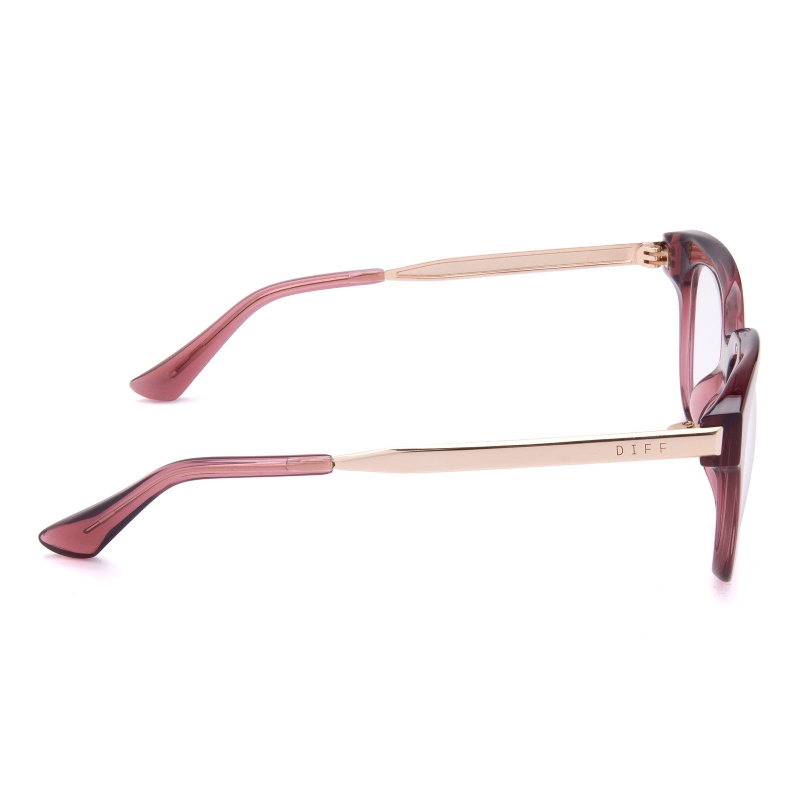 BELLA XS - MULBERRY + CLEAR GLASSES sold by Diff Eyewear product image thumbnail 4