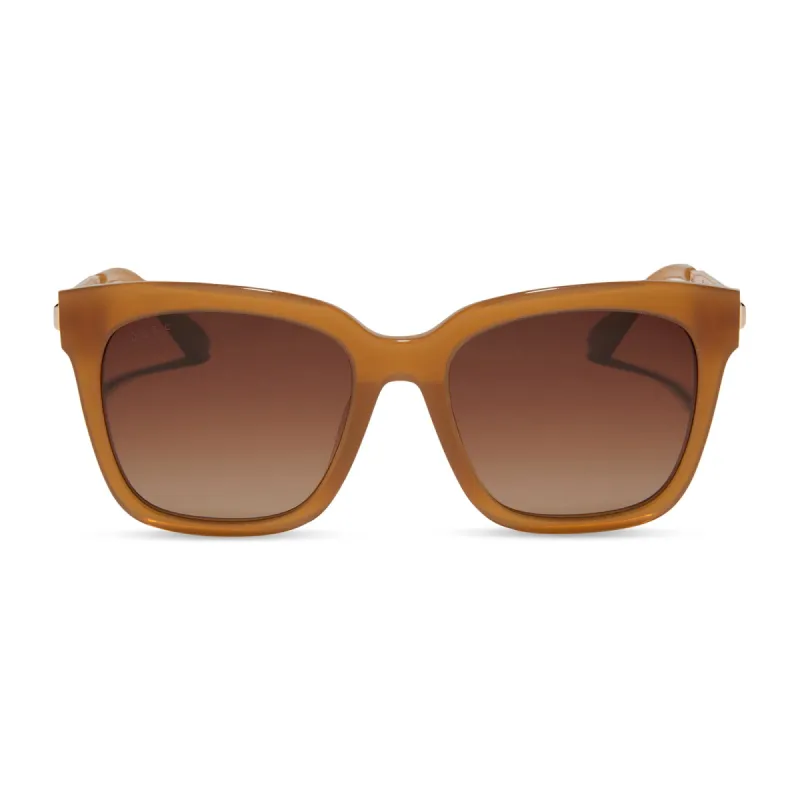 BELLA - SALTED CARAMEL + BROWN GRADIENT + POLARIZED SUNGLASSES sold by Diff Eyewear