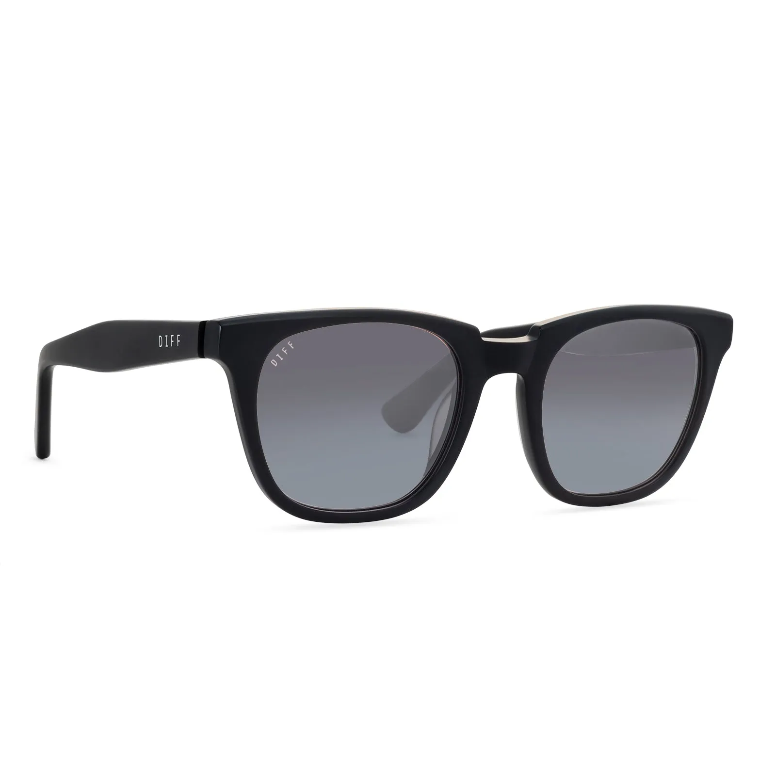 COLTON - MATTE BLACK + BLUE GRADIENT FLASH + POLARIZED SUNGLASSES sold by Diff Eyewear product image thumbnail 2