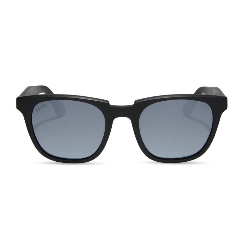 COLTON - MATTE BLACK + BLUE GRADIENT FLASH + POLARIZED SUNGLASSES sold by Diff Eyewear