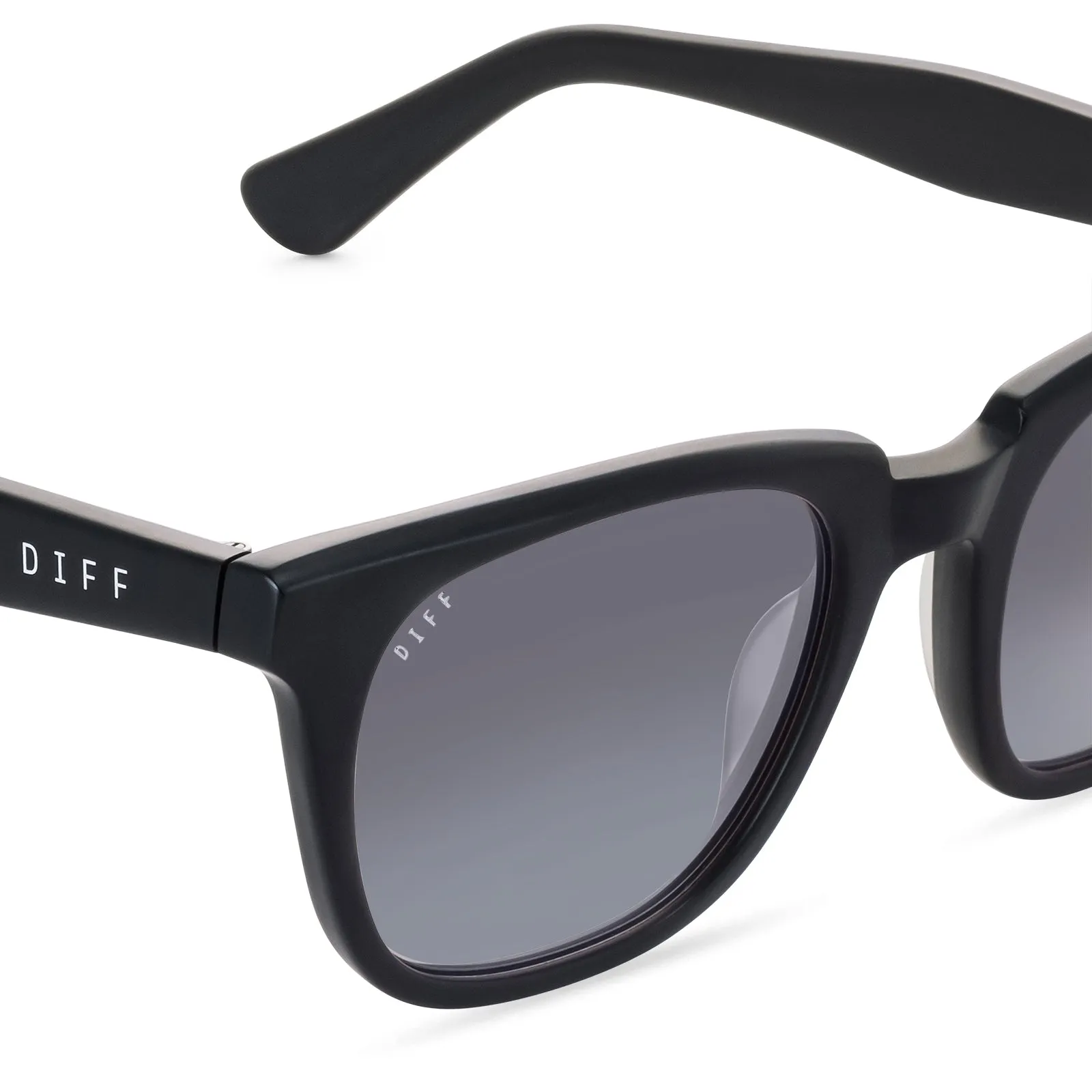 COLTON - MATTE BLACK + BLUE GRADIENT FLASH + POLARIZED SUNGLASSES sold by Diff Eyewear product image thumbnail 3
