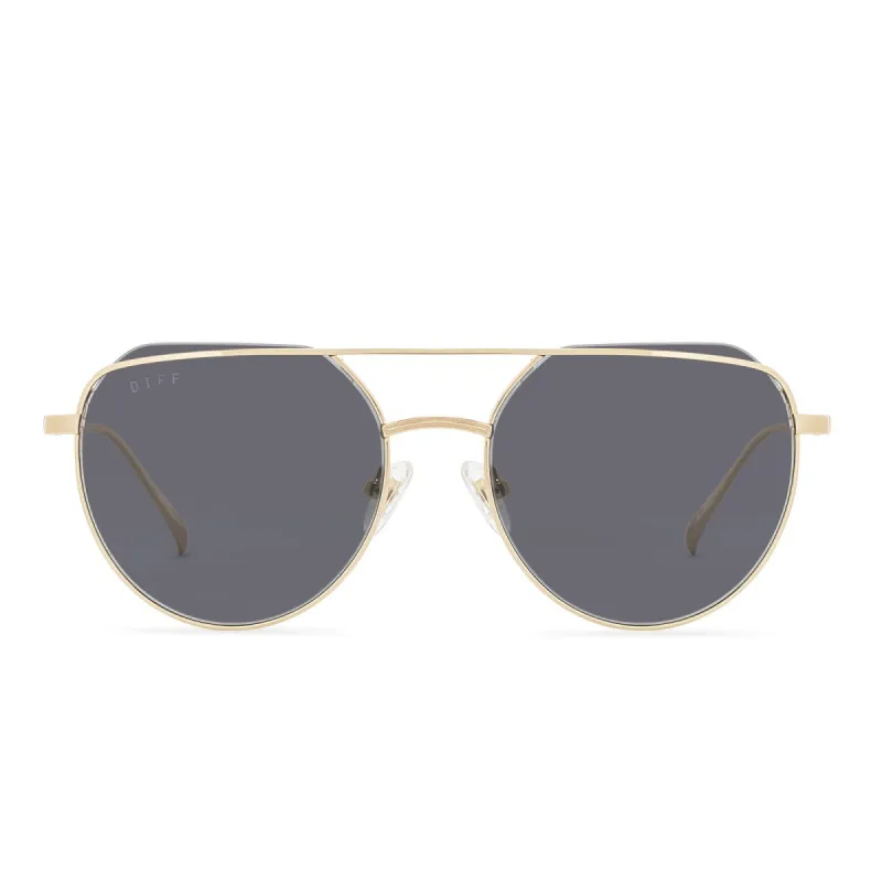 RAYNE - GOLD + GREY SUNGLASSES sold by Diff Eyewear
