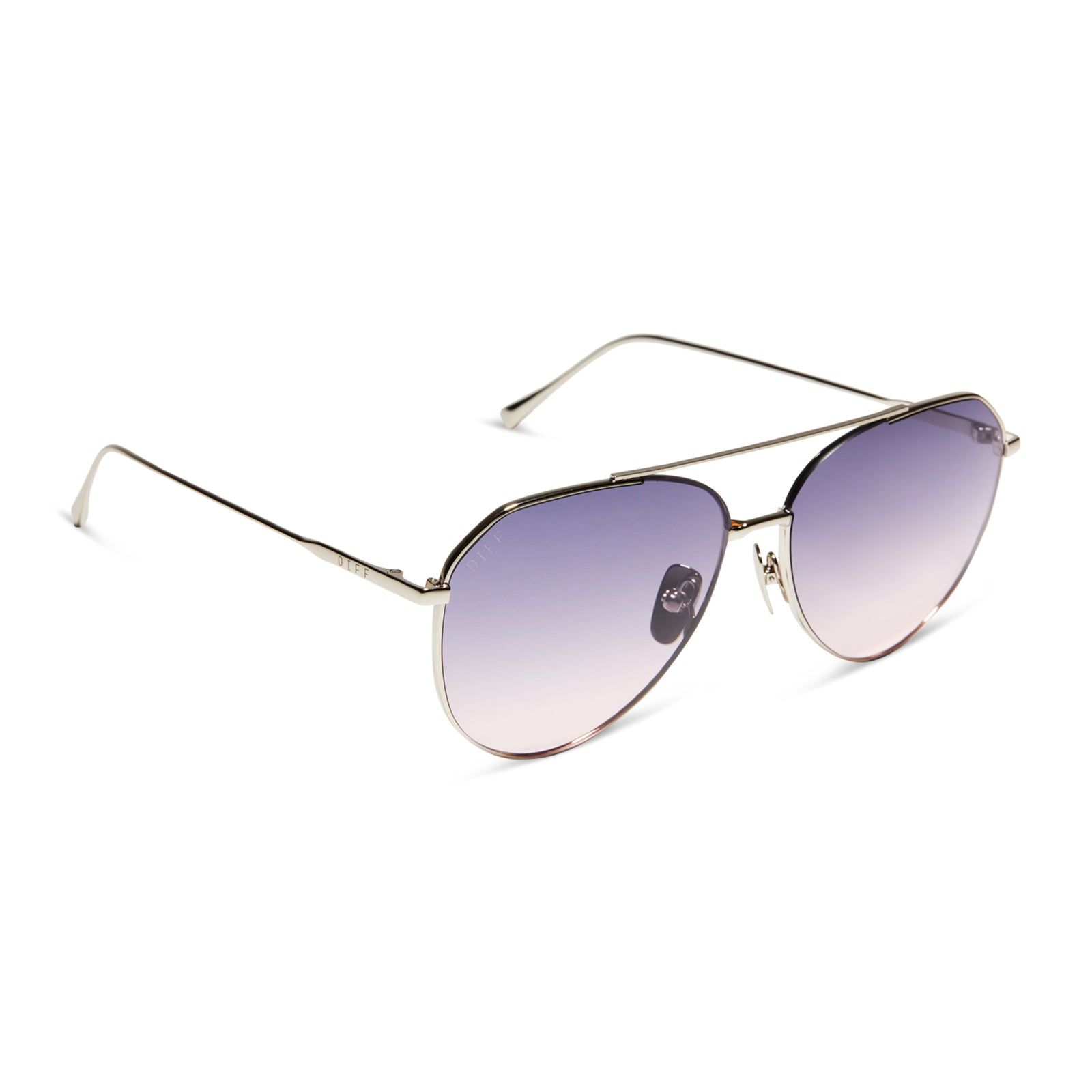 DASH - SILVER + LAVENDER ROSE GRADIENT SUNGLASSES sold by Diff Eyewear product image thumbnail 2