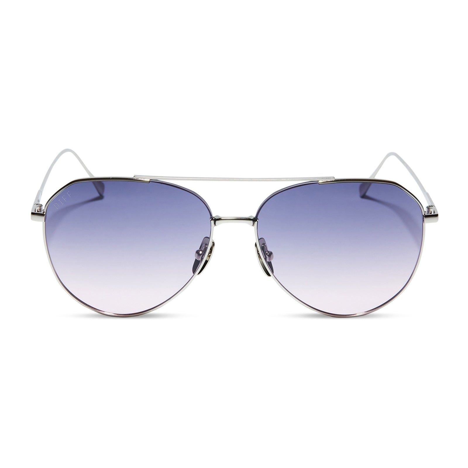 DASH - SILVER + LAVENDER ROSE GRADIENT SUNGLASSES sold by Diff Eyewear
