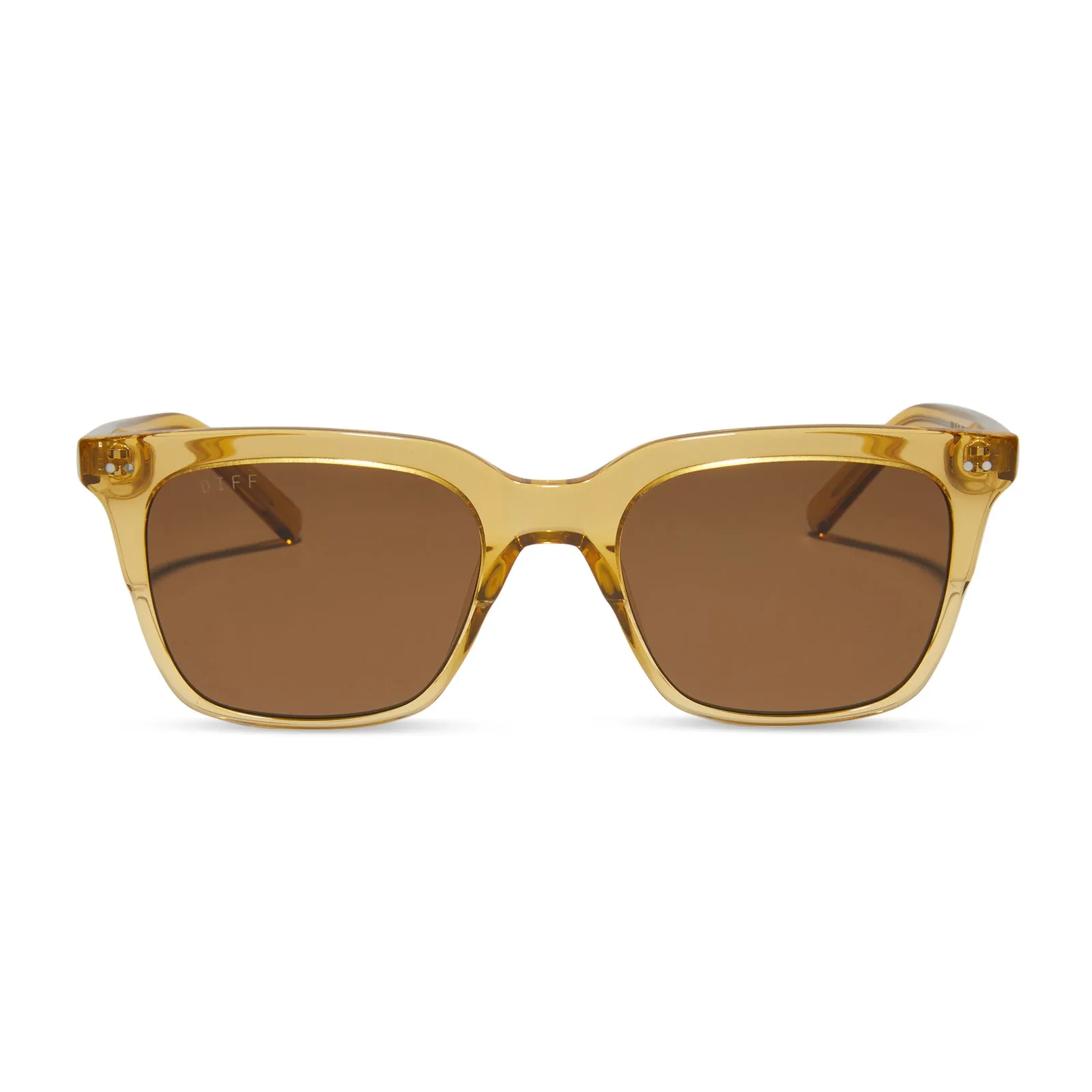 BILLIE XL - CITRINE CRYSTAL + BROWN + POLARIZED SUNGLASSES sold by Diff Eyewear