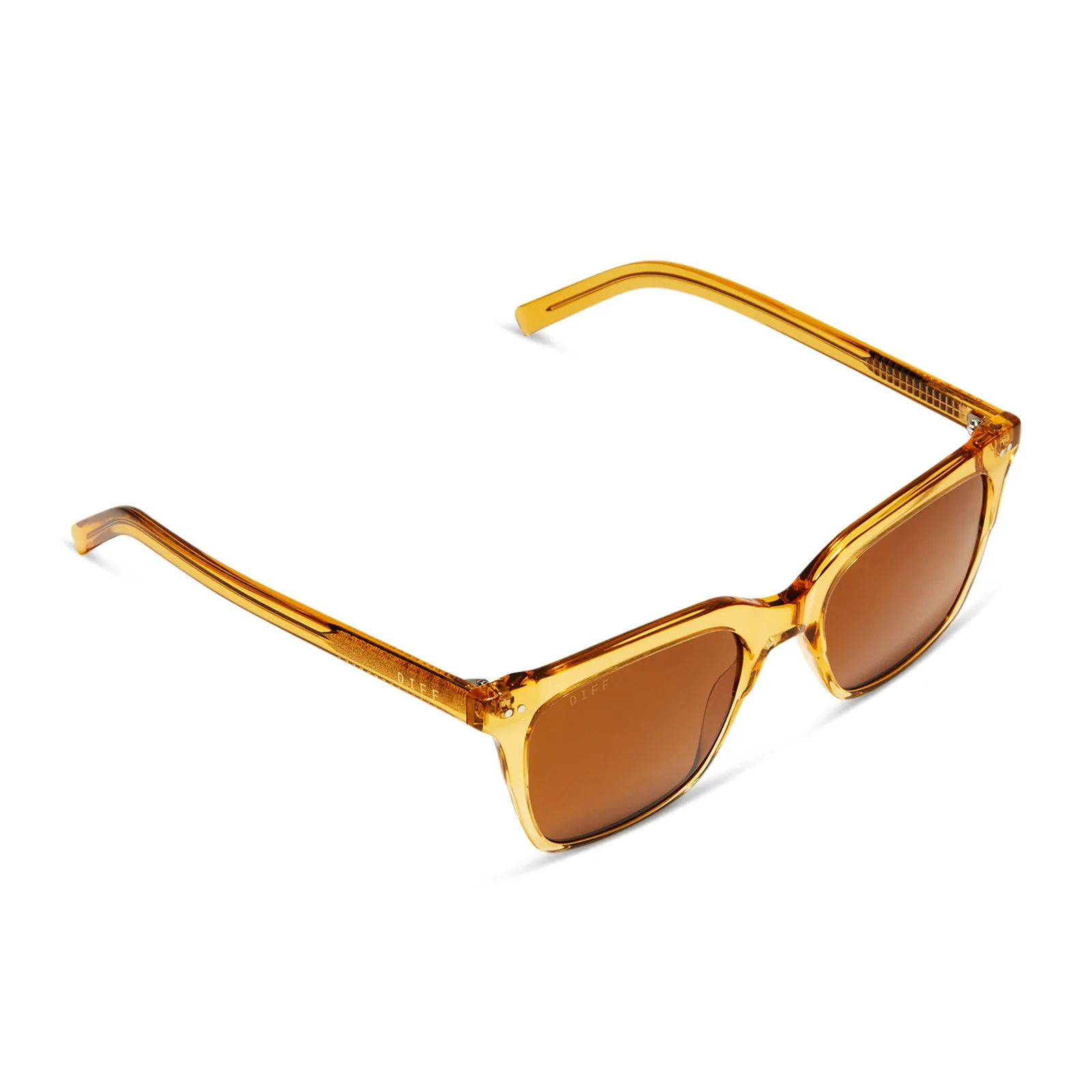 BILLIE XL - CITRINE CRYSTAL + BROWN + POLARIZED SUNGLASSES sold by Diff Eyewear product image thumbnail 4