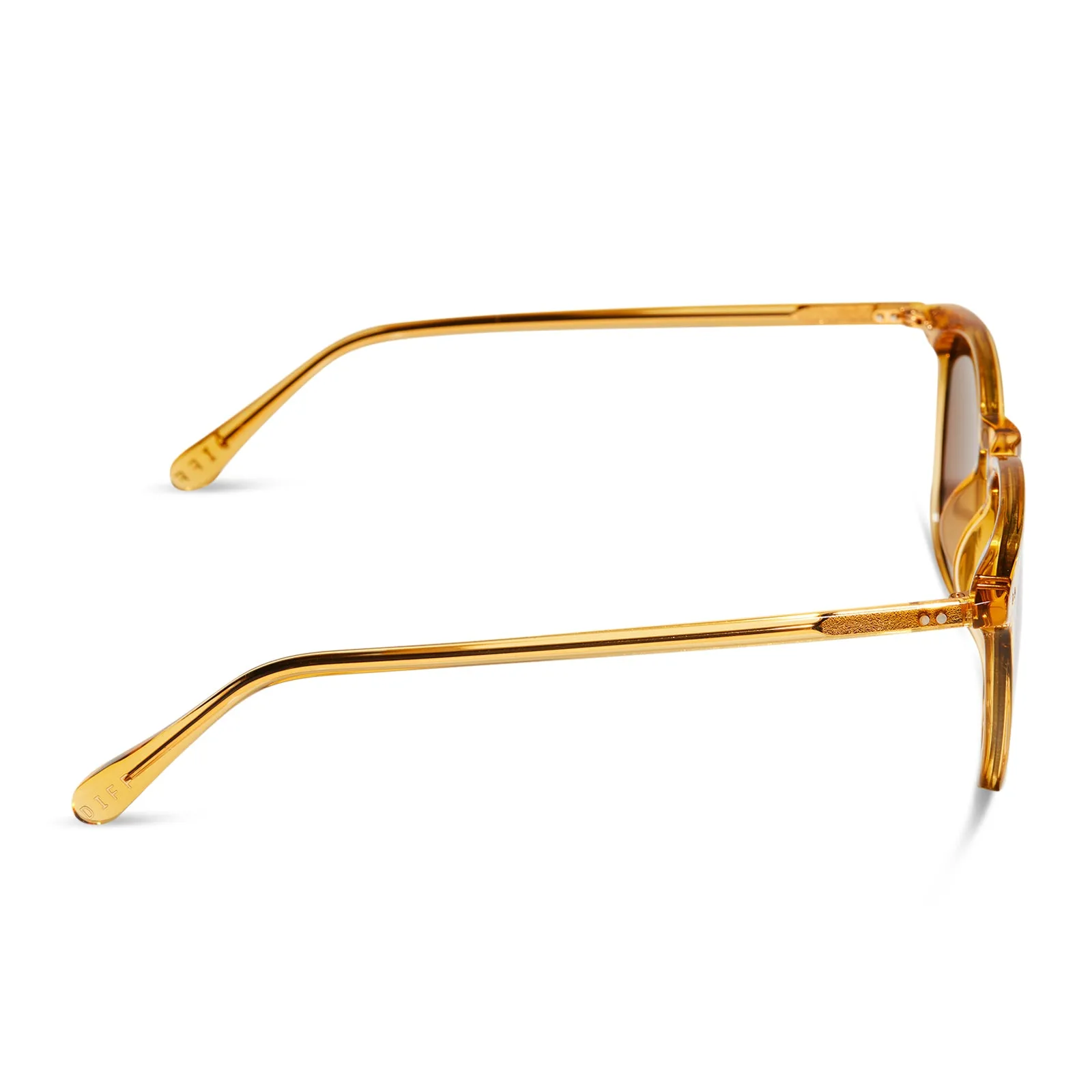 BILLIE XL - CITRINE CRYSTAL + BROWN + POLARIZED SUNGLASSES sold by Diff Eyewear product image thumbnail 3