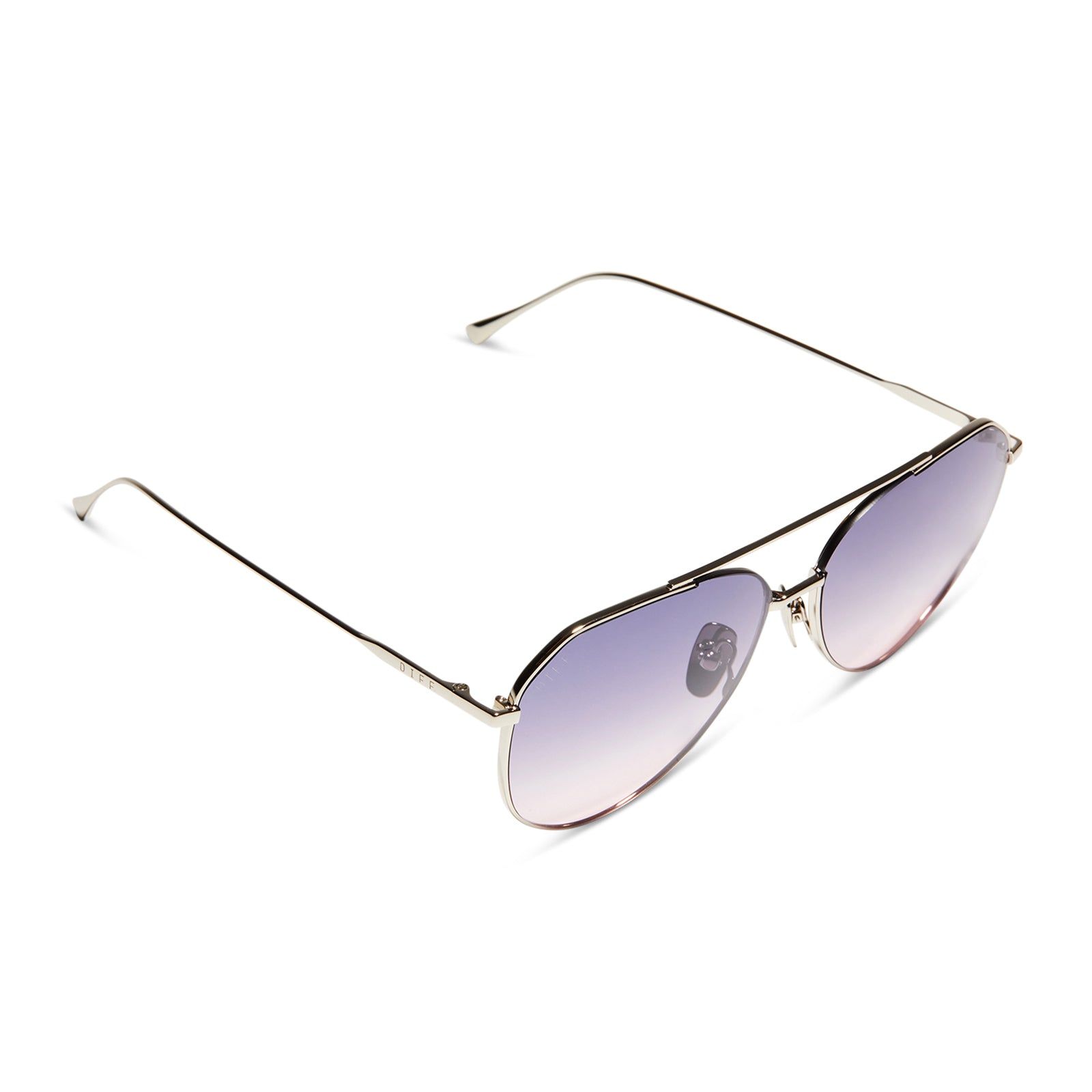 DASH - SILVER + LAVENDER ROSE GRADIENT SUNGLASSES sold by Diff Eyewear product image thumbnail 4