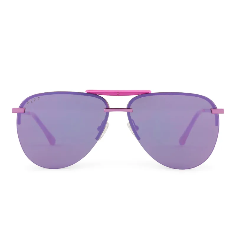 TAHOE - PINK RUSH METALLIC + PINK RUSH MIRROR SUNGLASSES sold by Diff Eyewear