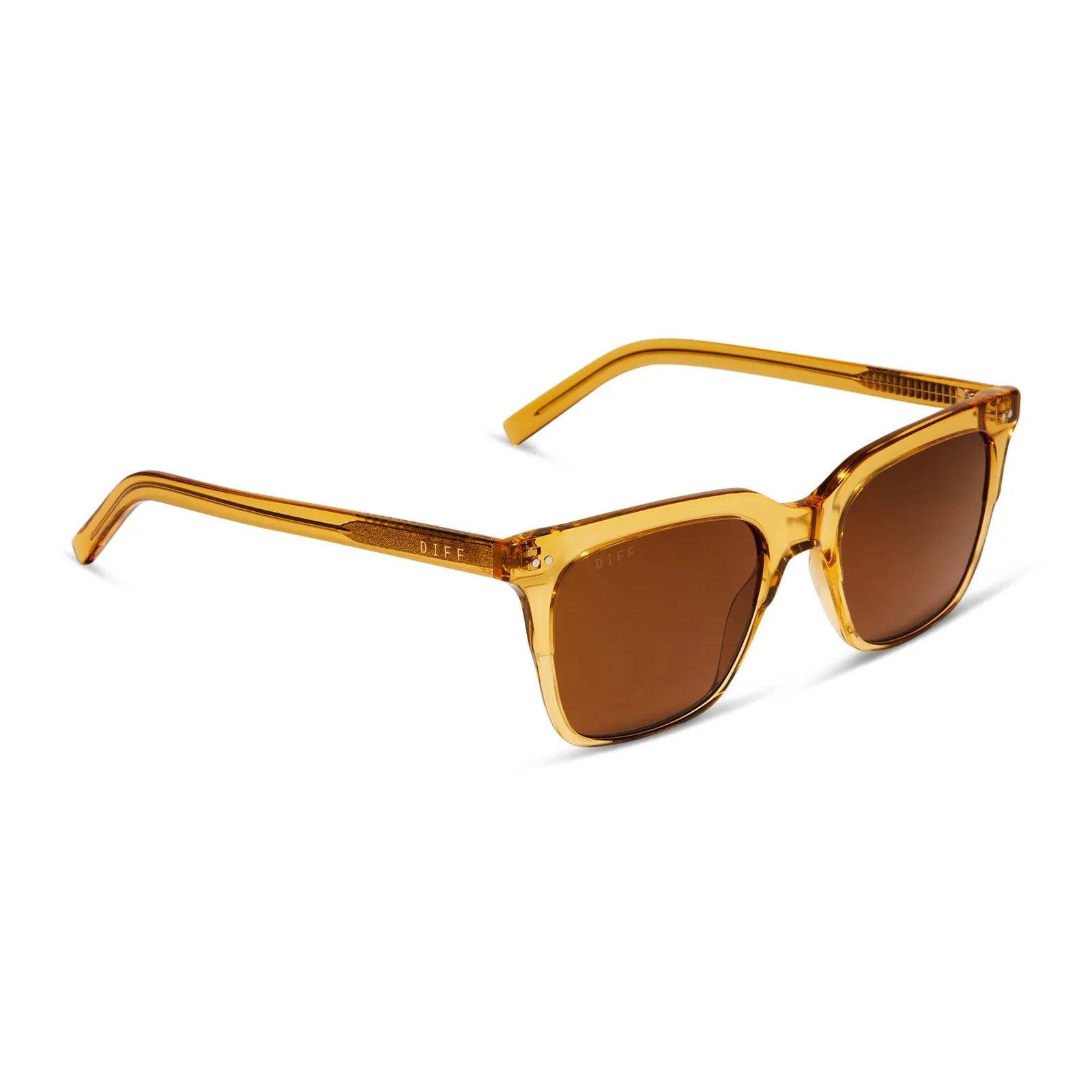 BILLIE XL - CITRINE CRYSTAL + BROWN + POLARIZED SUNGLASSES sold by Diff Eyewear product image thumbnail 2