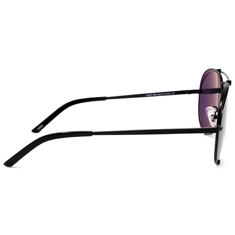KOKO - MATTE BLACK + GREY SUNGLASSES sold by Diff Eyewear product image thumbnail 3
