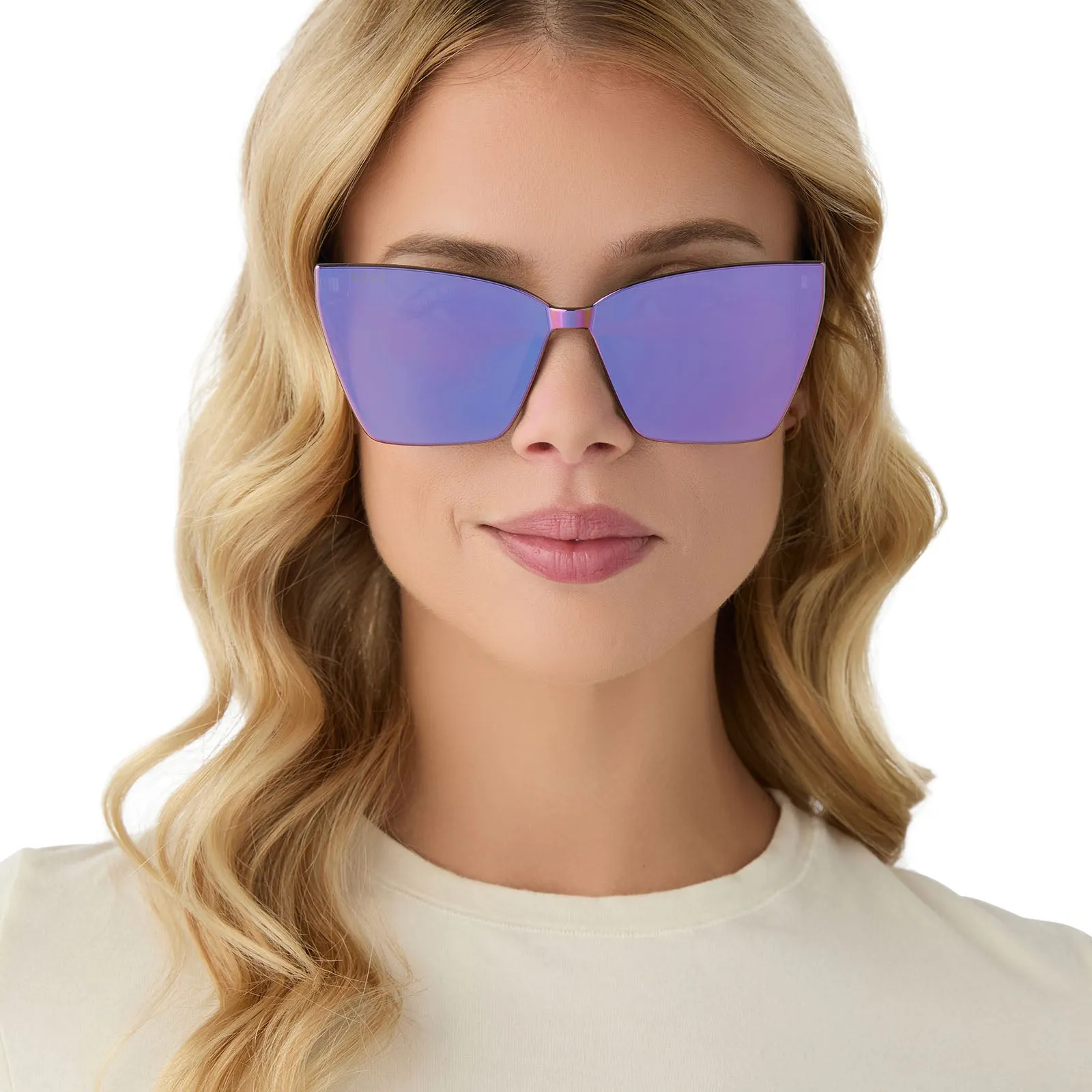 GOLDIE XS - OPALESCENT PINK + CHERRY BLOSSOM MIRROR SUNGLASSES sold by Diff Eyewear product image thumbnail 5