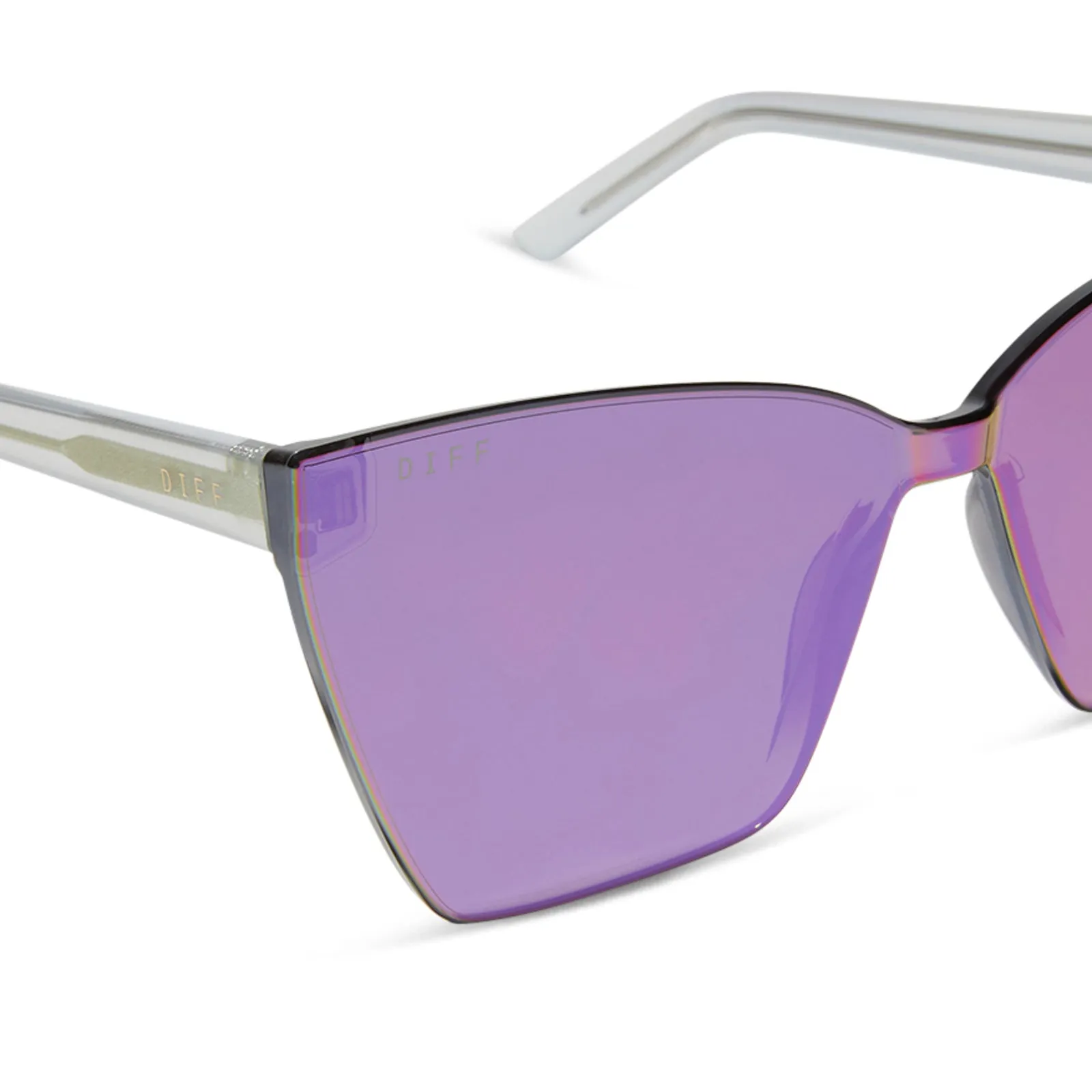 GOLDIE XS - OPALESCENT PINK + CHERRY BLOSSOM MIRROR SUNGLASSES sold by Diff Eyewear product image thumbnail 4