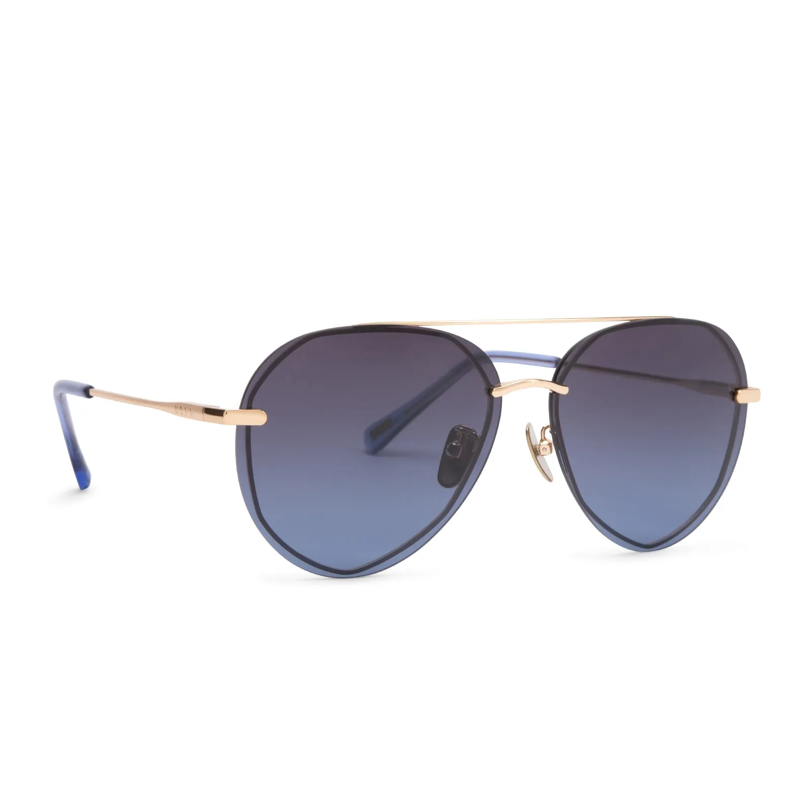 LENOX - GOLD + BLUE GRADIENT + POLARIZED SUNGLASSES sold by Diff Eyewear product image thumbnail 2
