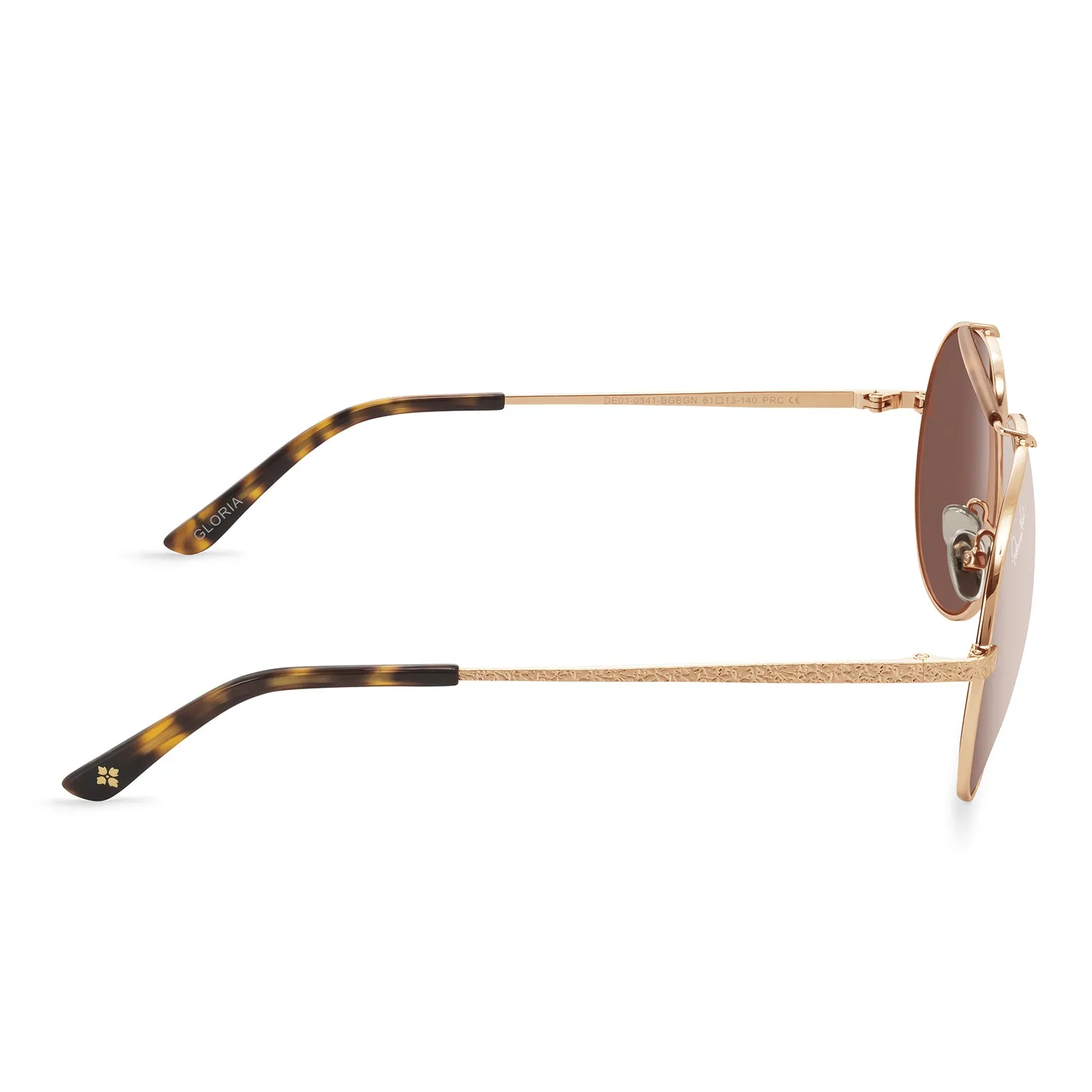 PATRICIA NASH - GLORIA + BRUSHED GOLD + BROWN GRADIENT SUNGLASSES sold by Diff Eyewear product image thumbnail 3