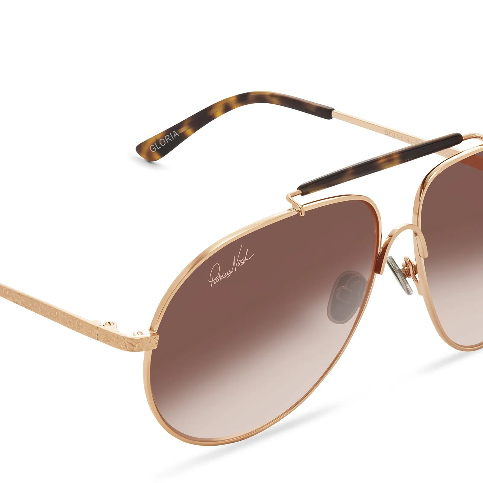 PATRICIA NASH - GLORIA + BRUSHED GOLD + BROWN GRADIENT SUNGLASSES sold by Diff Eyewear product image thumbnail 4