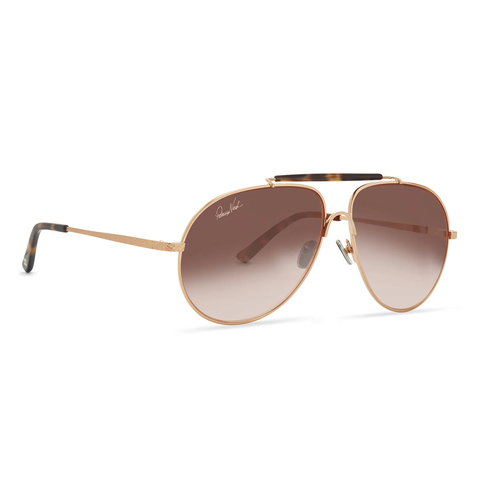 PATRICIA NASH - GLORIA + BRUSHED GOLD + BROWN GRADIENT SUNGLASSES sold by Diff Eyewear product image thumbnail 2