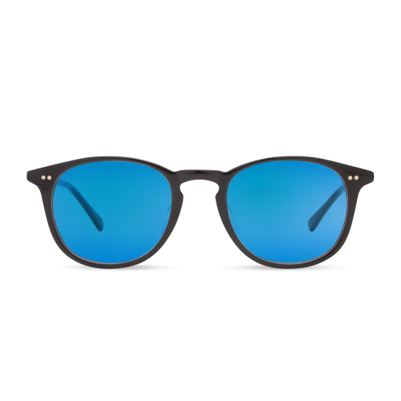JAXSON - BLACK + BLUE MIRROR SUNGLASSES sold by Diff Eyewear