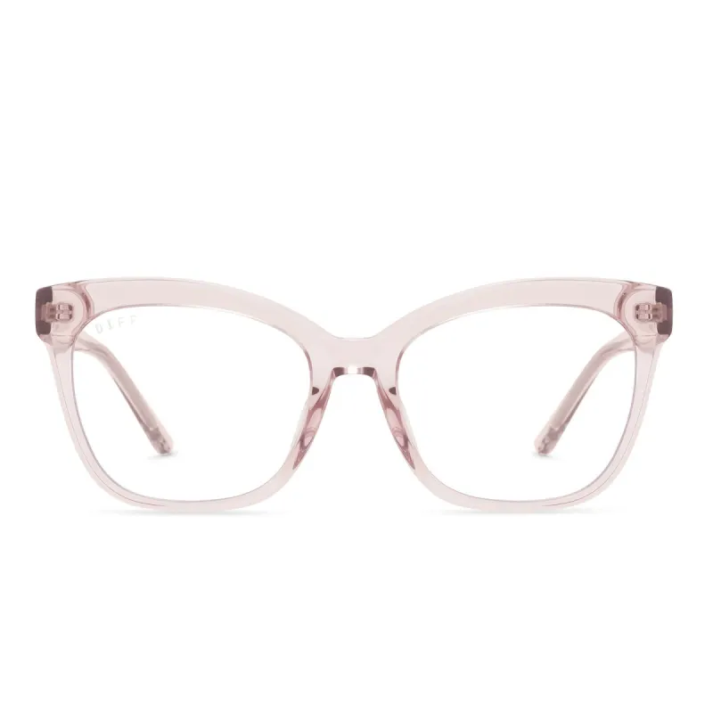 JESSIE JAMES DECKER - WINSTON + LIGHT PINK CRYSTAL + BLUE LIGHT TECHNOLOGY made by Diff Eyewear
