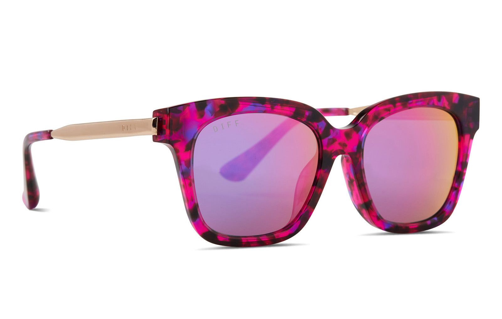 BELLA XS - PINK RUSH TORTOISE + PINK RUSH MIRROR SUNGLASSES sold by Diff Eyewear product image thumbnail 2