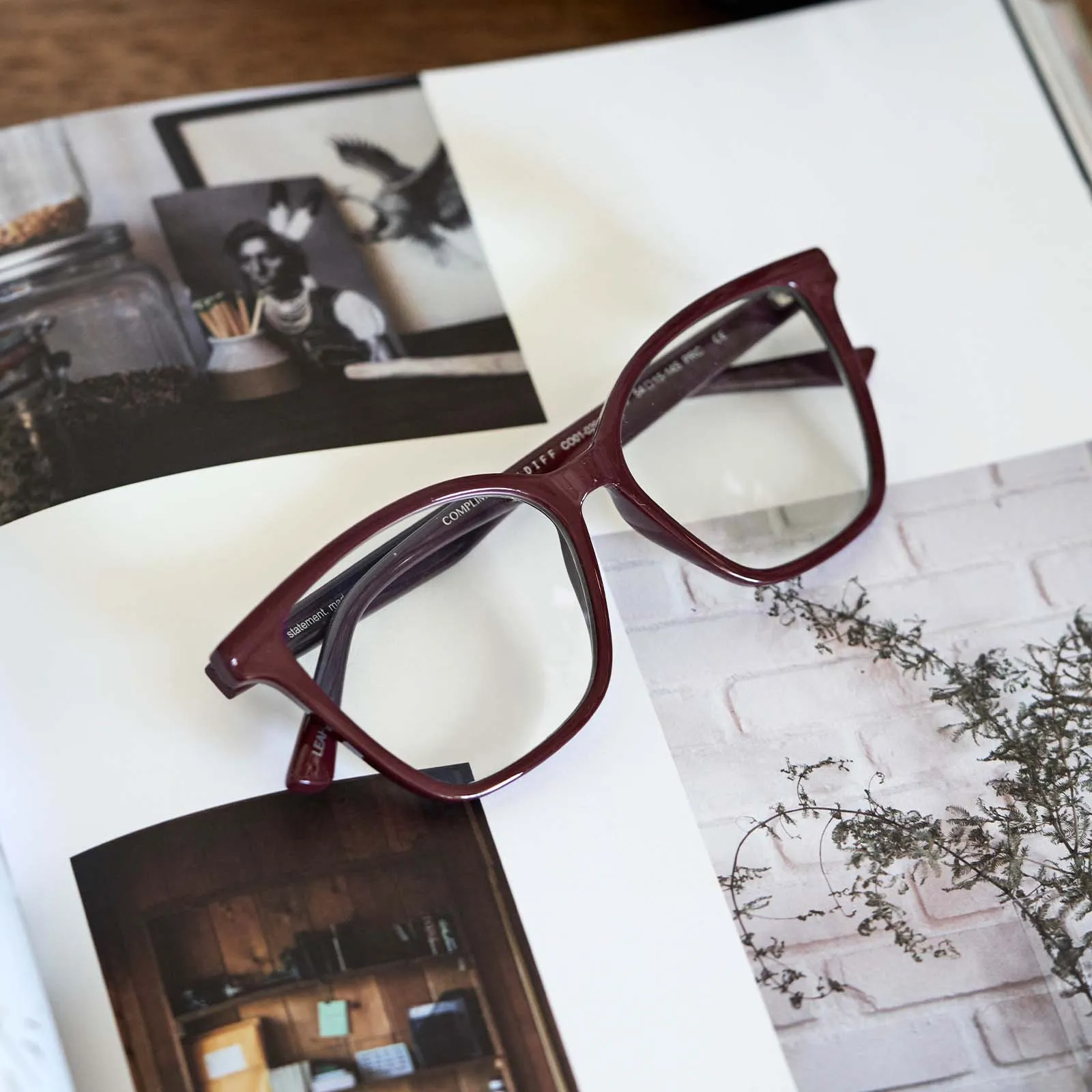 LEAH - BURGUNDY + BLUE LIGHT READERS sold by Diff Eyewear product image thumbnail 5