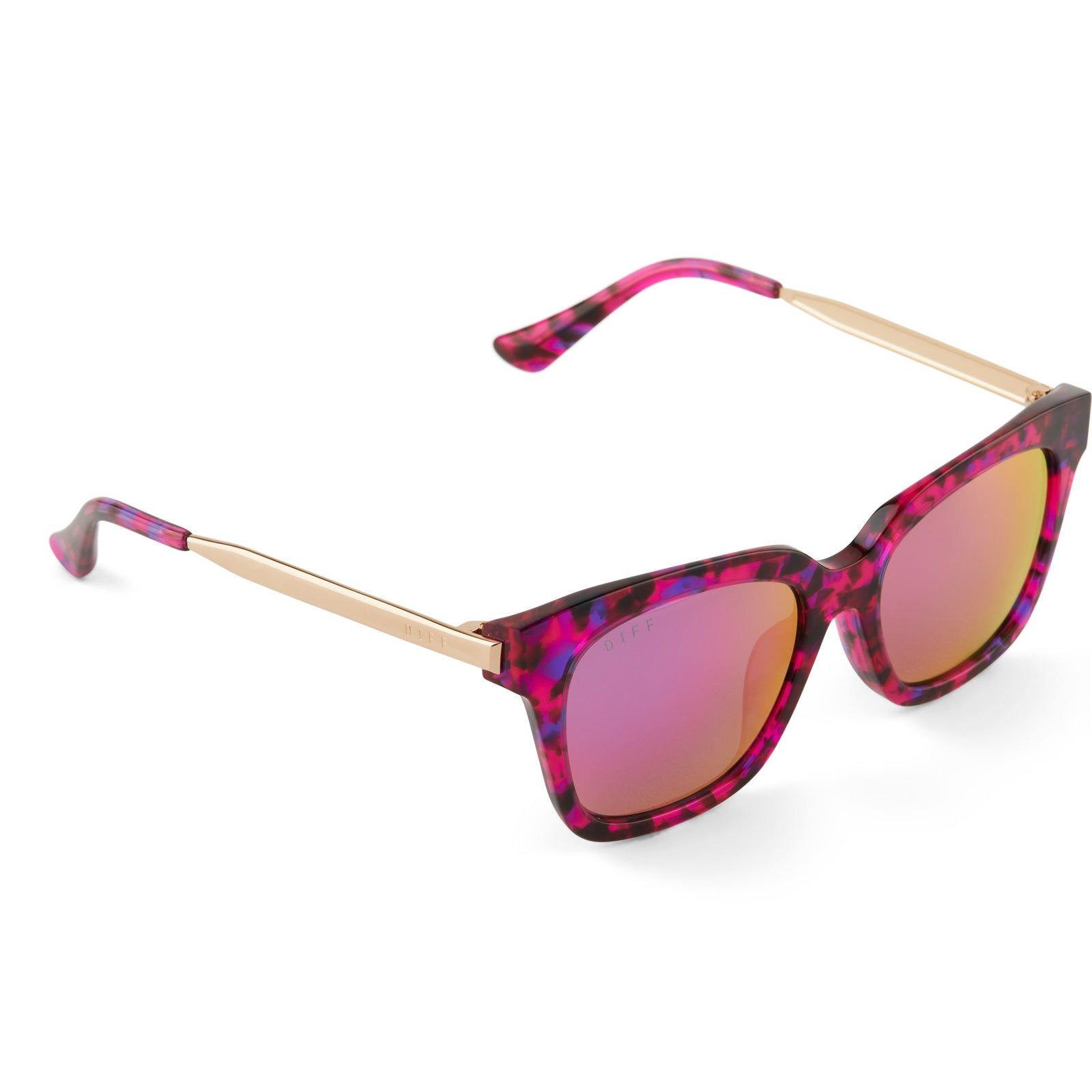 BELLA XS - PINK RUSH TORTOISE + PINK RUSH MIRROR SUNGLASSES sold by Diff Eyewear product image thumbnail 4